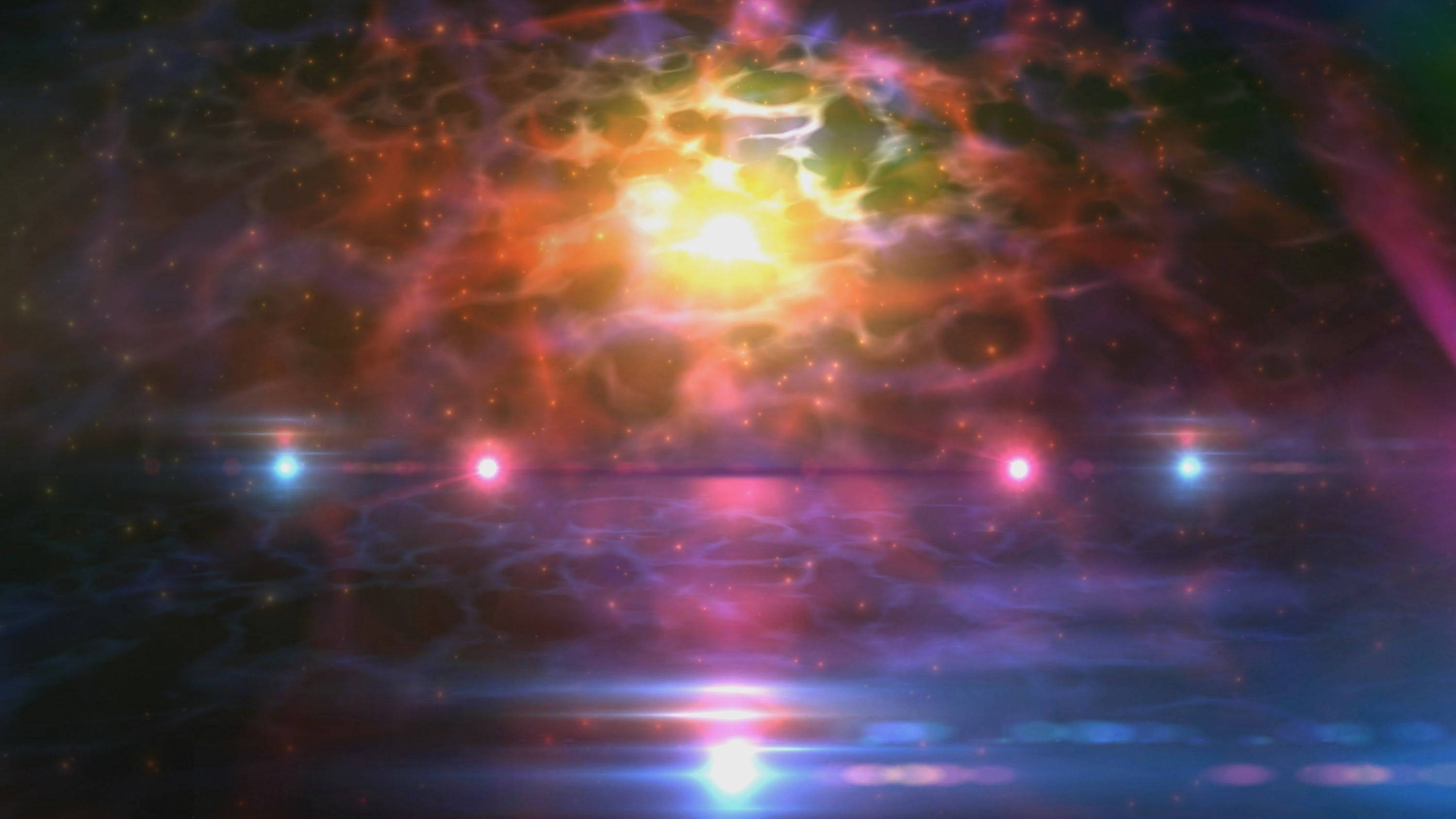4K Moving Abstract Lights Desktop, cosmic nebula, fiery orange, 2K Desktop Wallpaper