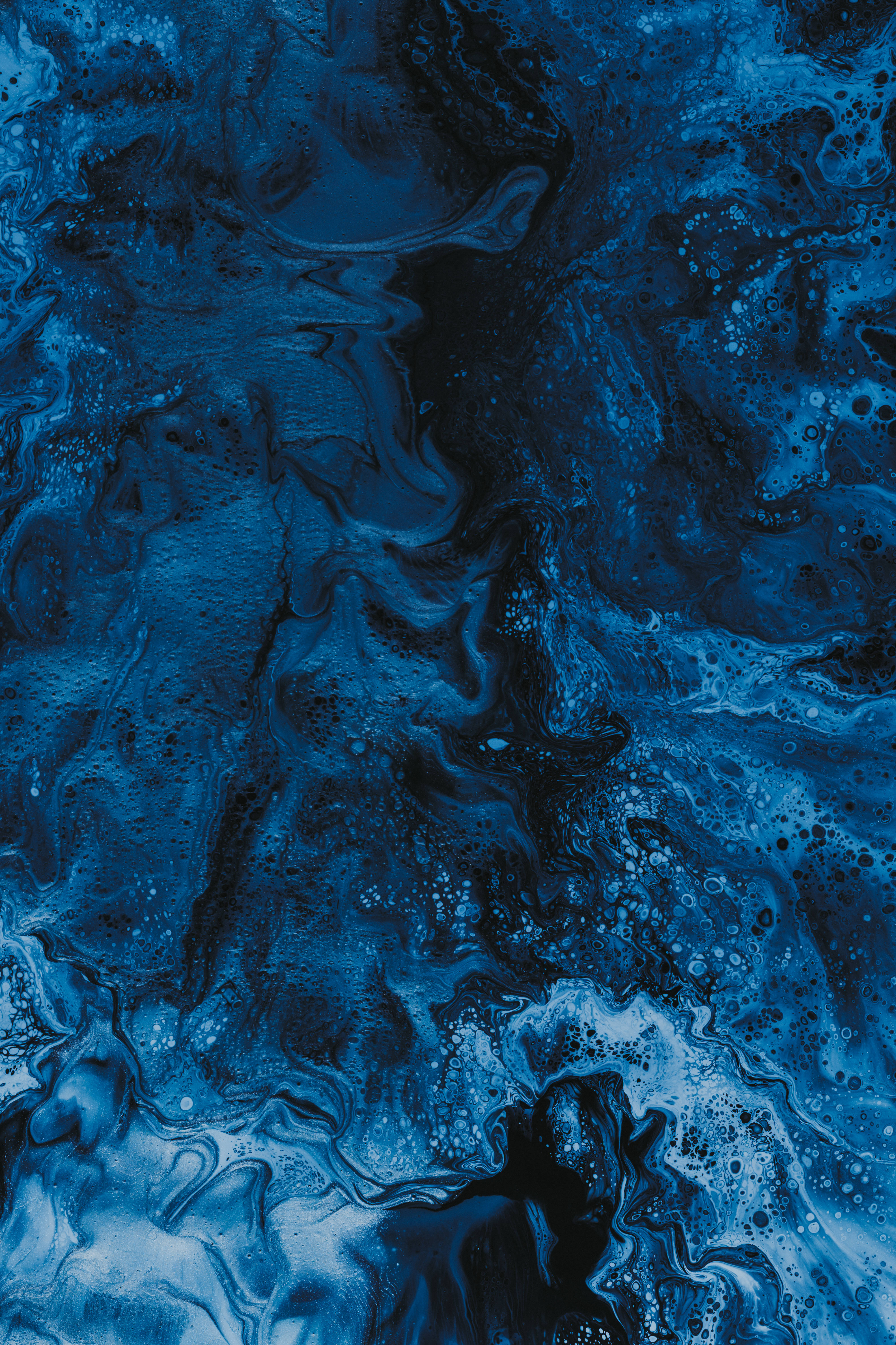 4K Abstract, murky blue, deep blues, 5K Phone Wallpaper