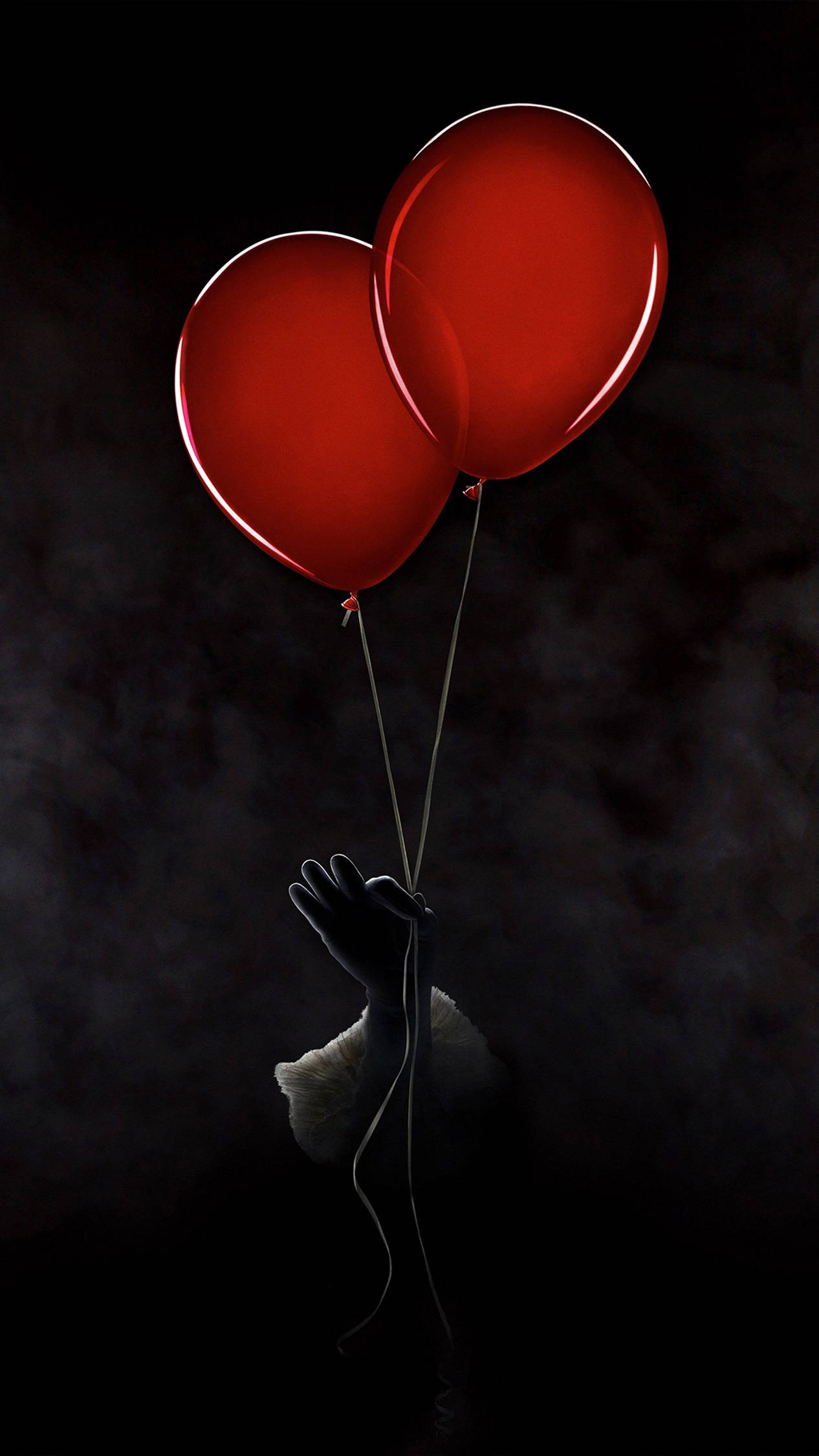 4K Android, red balloons, gloved hand, Full HD Phone Wallpaper