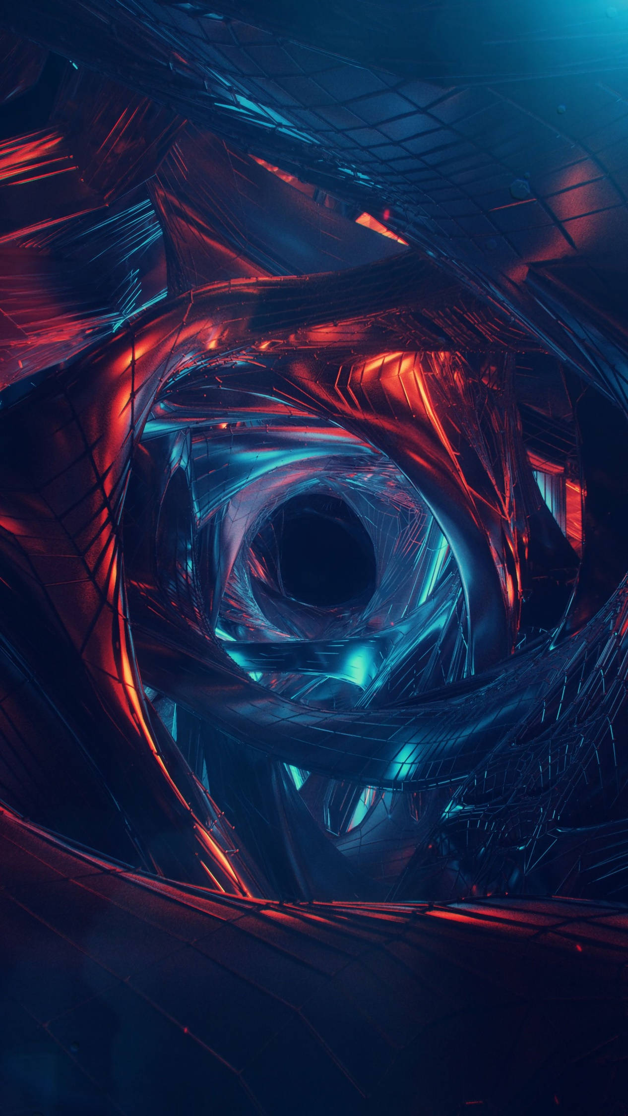 4K Android, red, blue, Full HD Phone Wallpaper