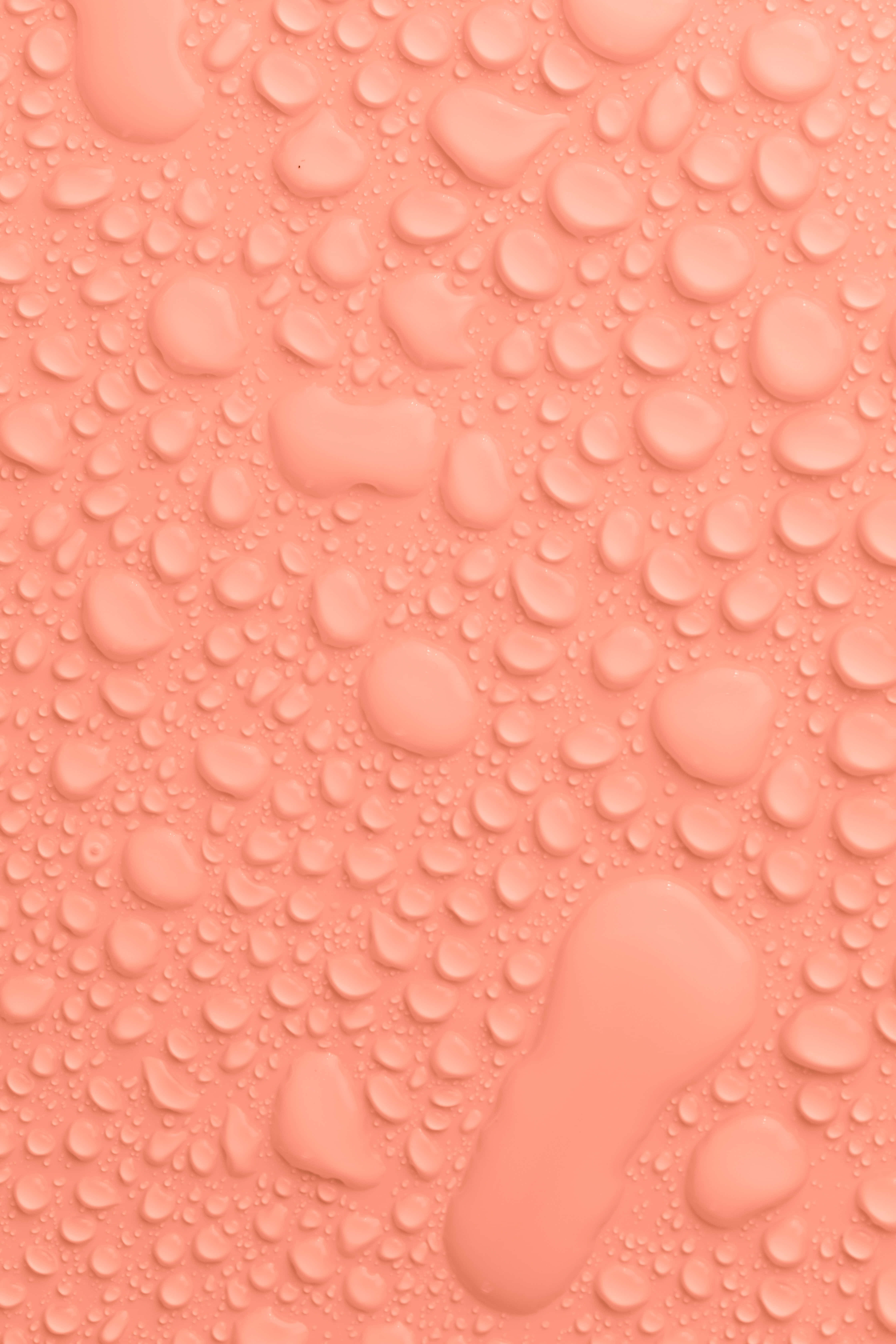 4K Ultra HD Android, peach-colored water droplets, smooth surface, 5K Phone Wallpaper