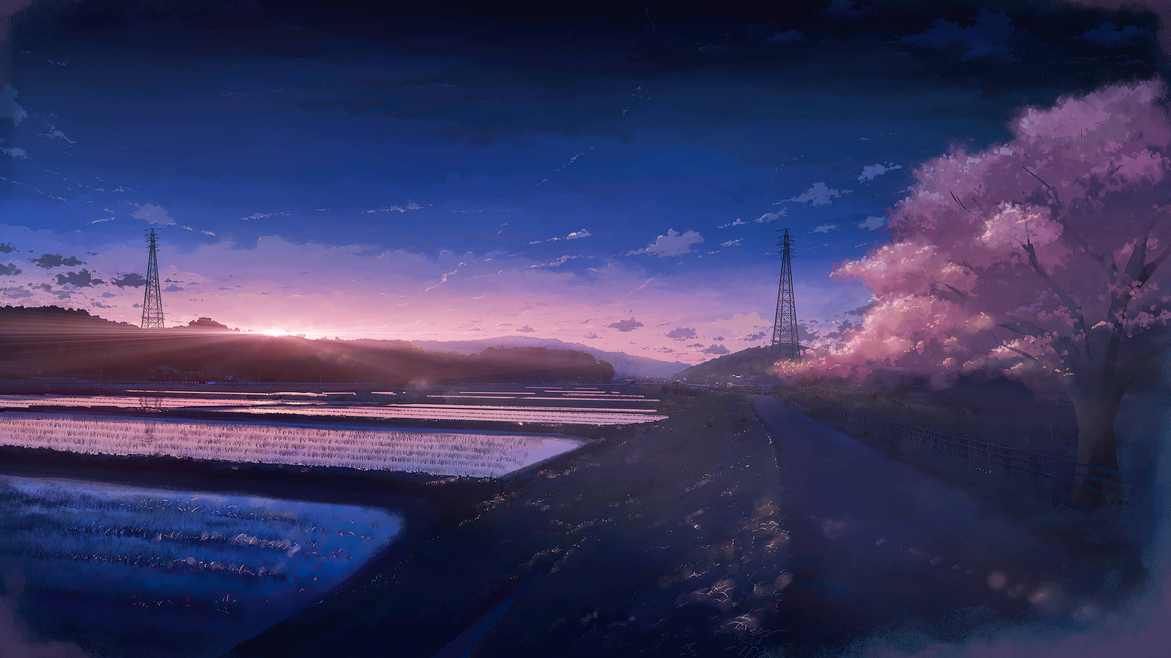 anime scenery, 4K, 3840 x 2160, 4K Desktop Wallpaper