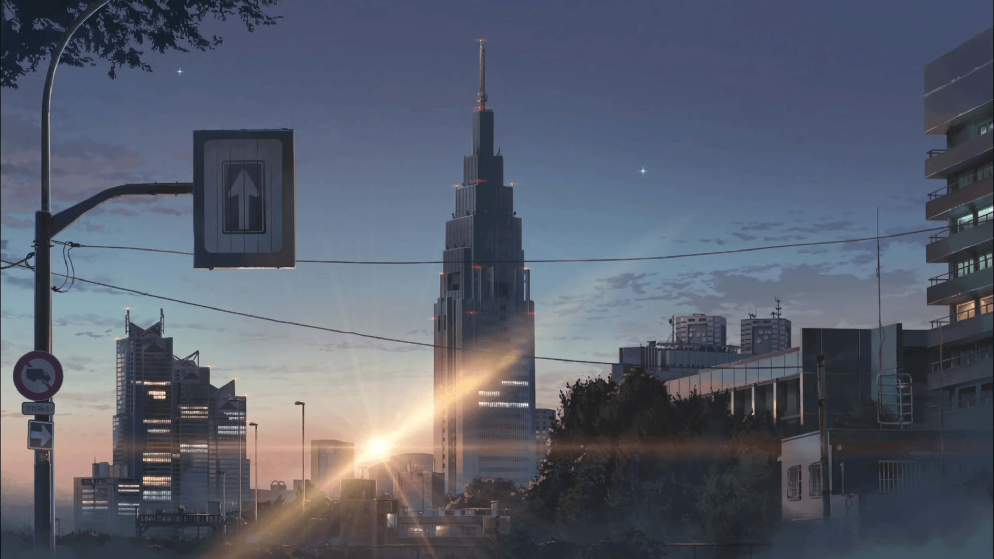 4K Anime Tokyo, Sunset, futuristic cityscape, 4K Desktop Wallpaper