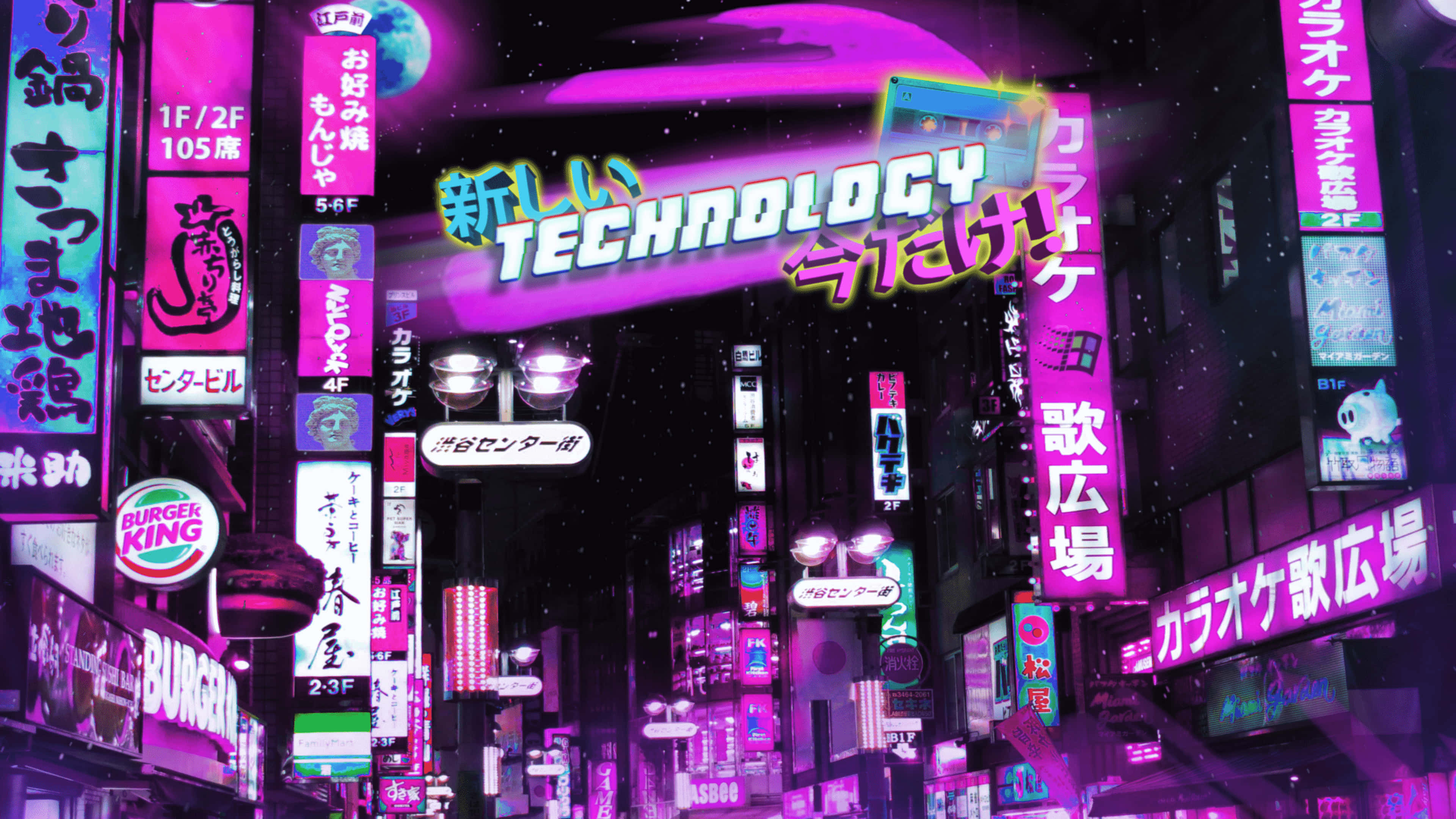 Tokyo, neon signs, bustling Tokyo street, 4K Desktop Wallpaper