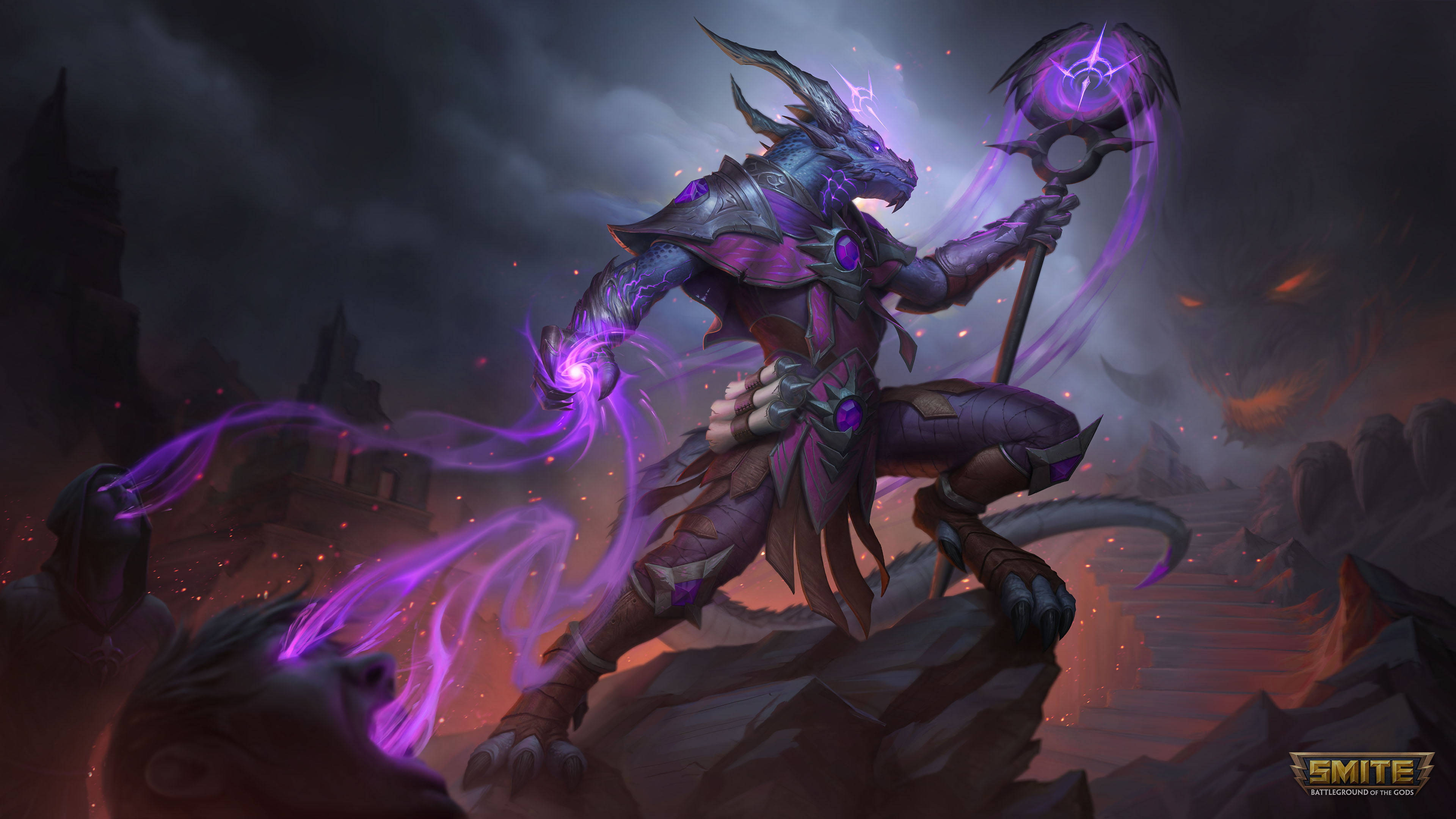 Anubis, 4K Resolution, dragon-headed warrior, 4K Desktop Wallpaper