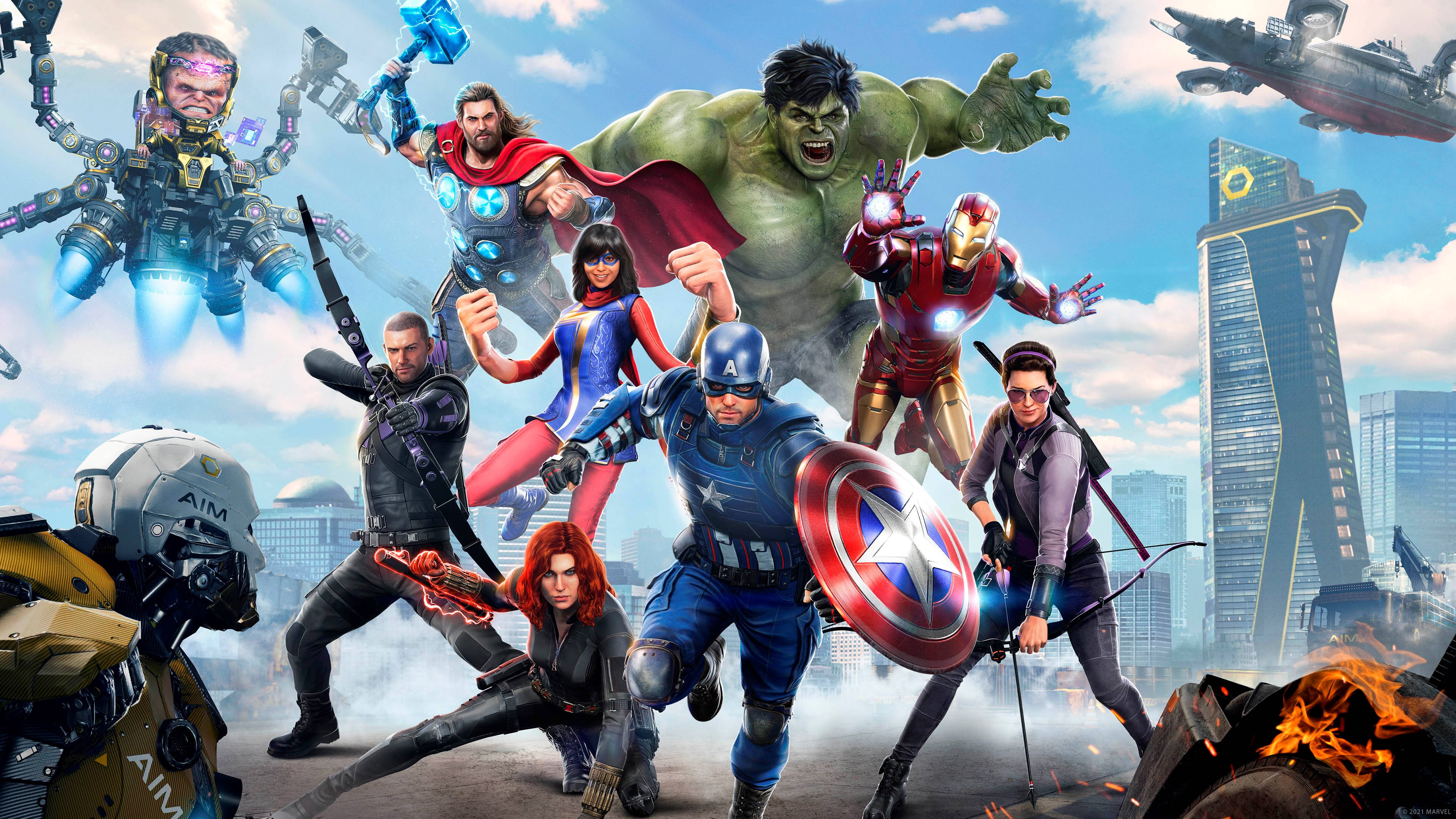 4K Avengers, comic heroes, superheroes, 4K Desktop Wallpaper