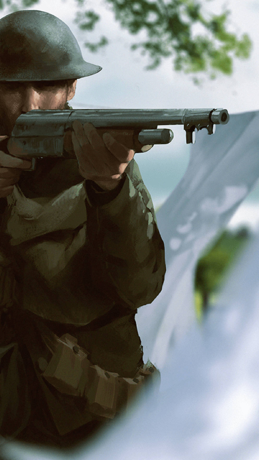 assault soldier, Battlefield 1, submachine gun, Full HD Phone Wallpaper