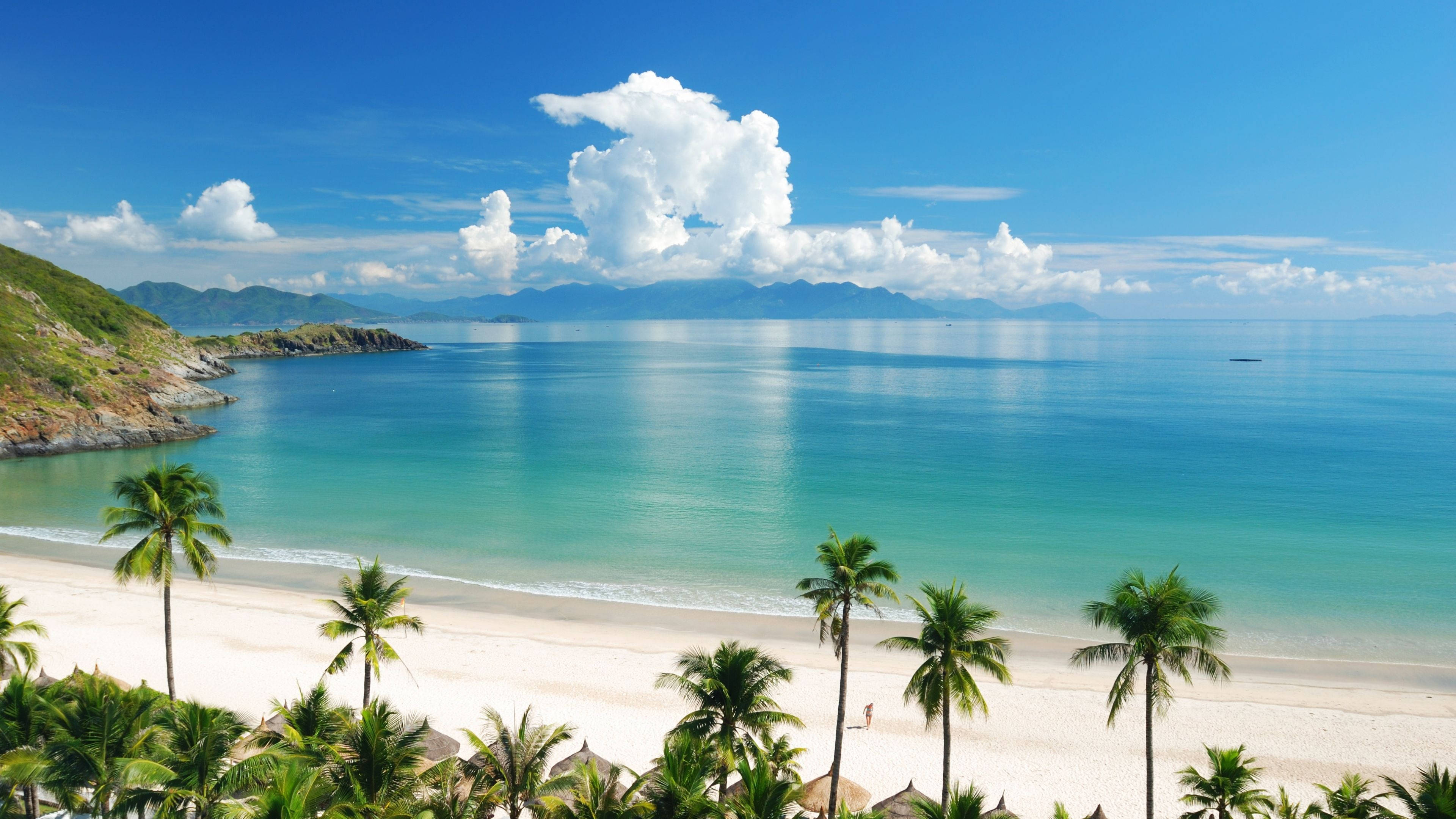 4K Beach, top view, tropical beach, 4K Desktop Wallpaper