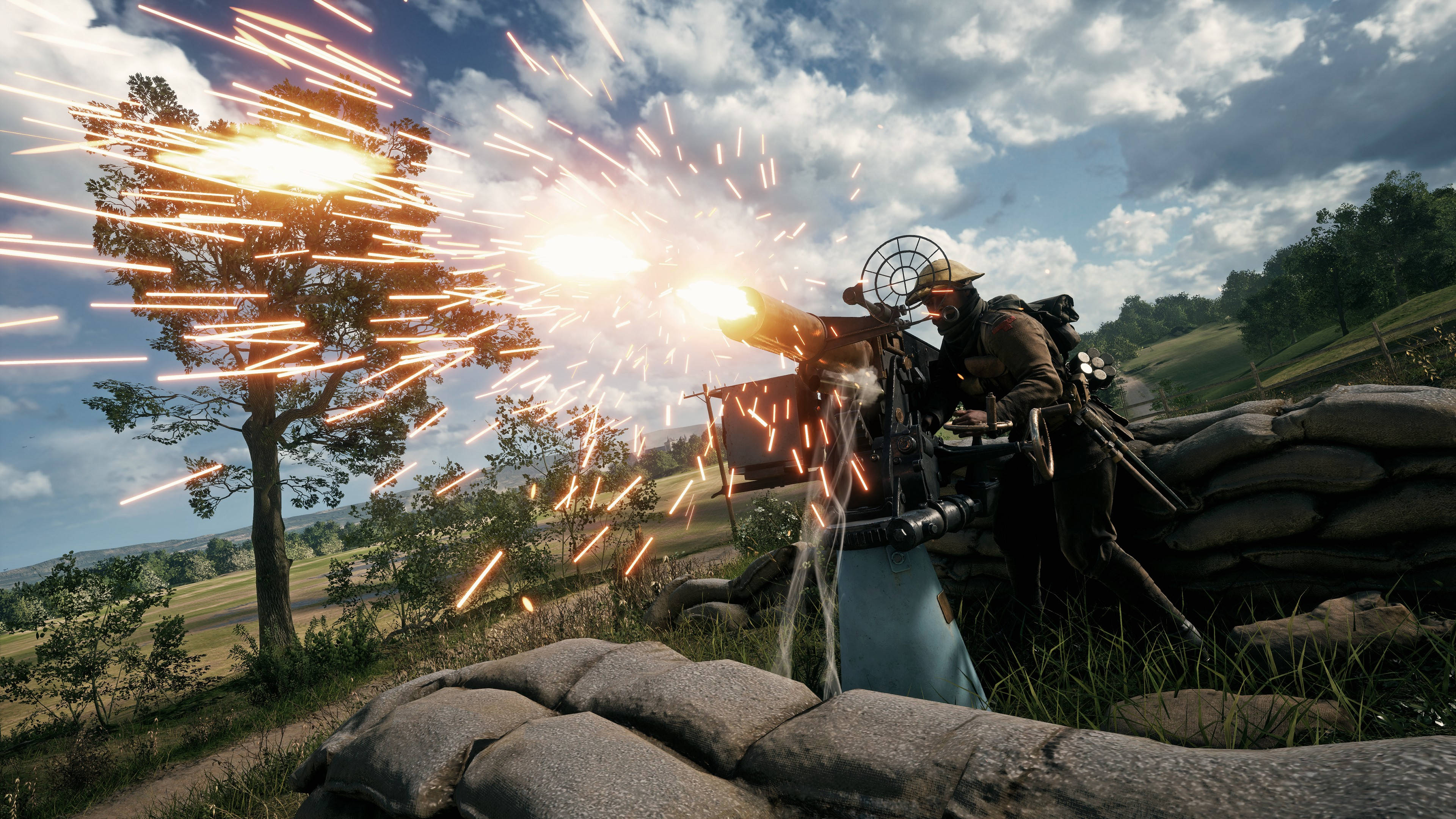 4K BF1, anti-air piece, heavy machine gun, 4K Desktop Wallpaper