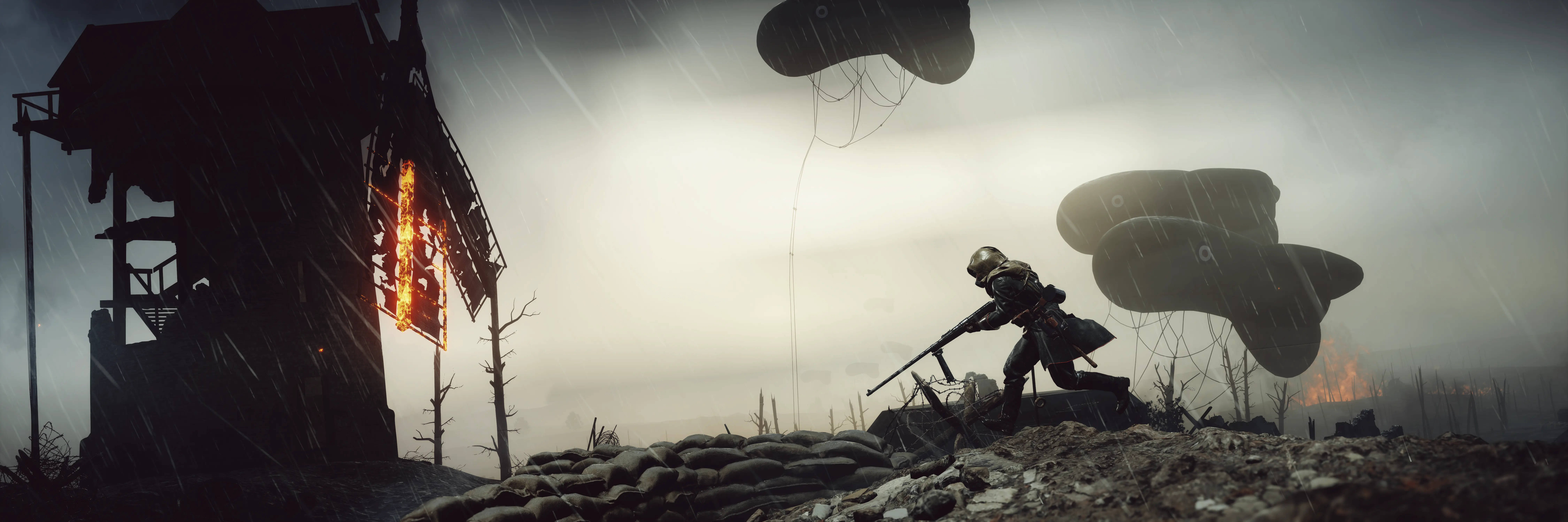 4K Bf1, German, bombed farm, 8K Desktop Wallpaper