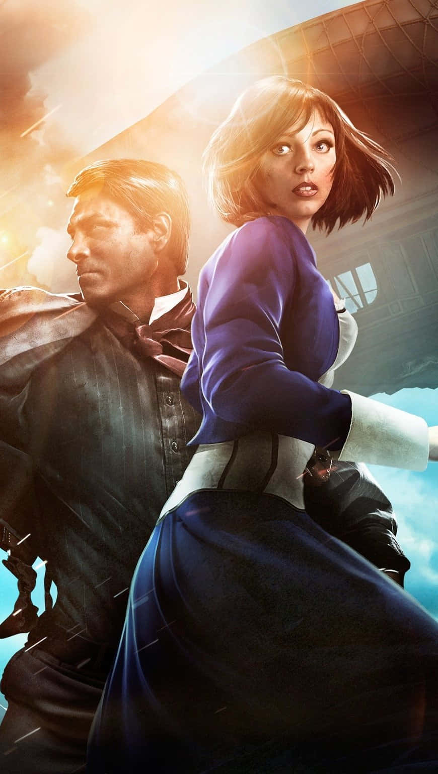 4K Bioshock, iPhone, anime-style illustration, HD Phone Wallpaper