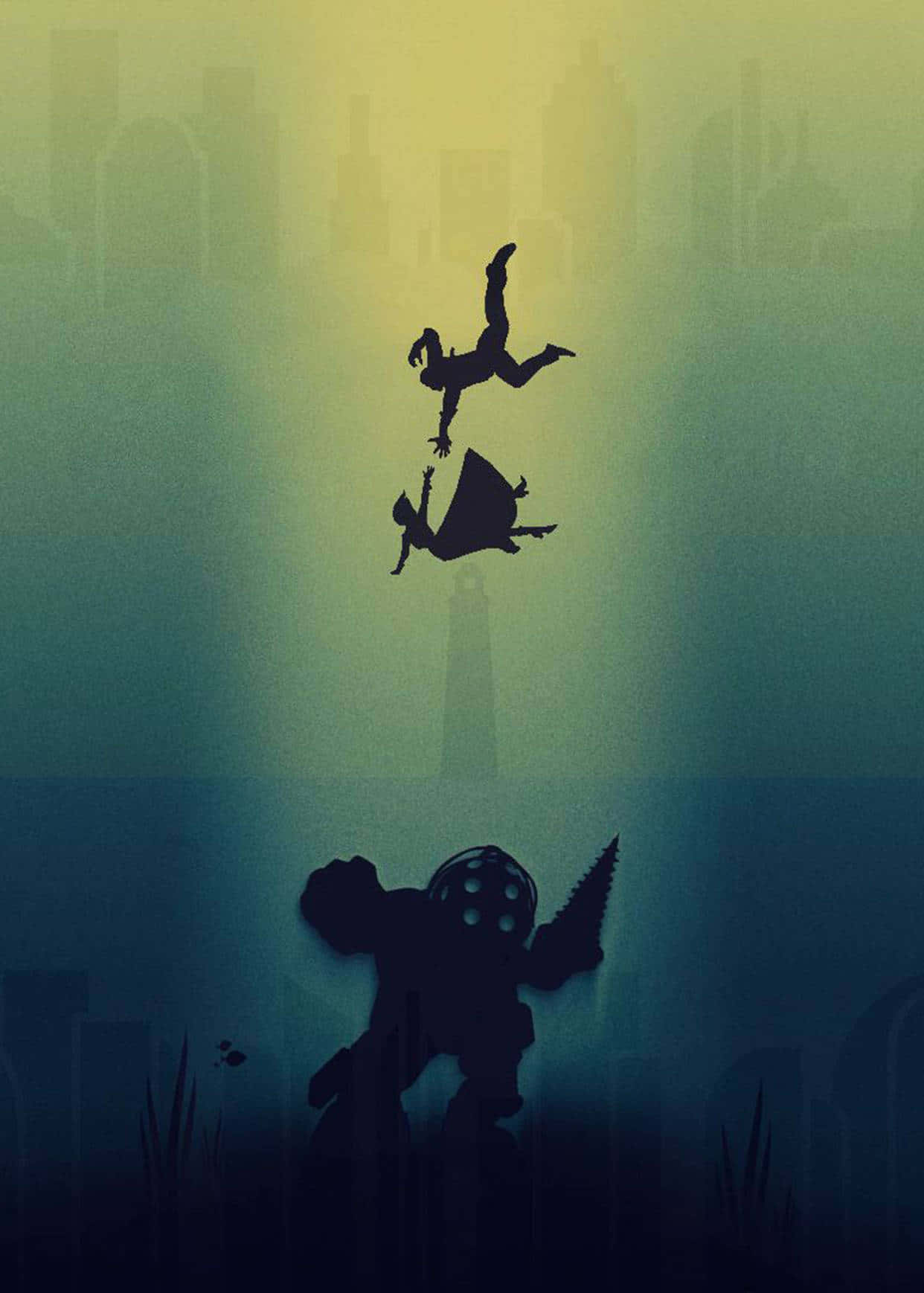 Bioshock, iPhone 4K display, underwater city, HD Phone Wallpaper