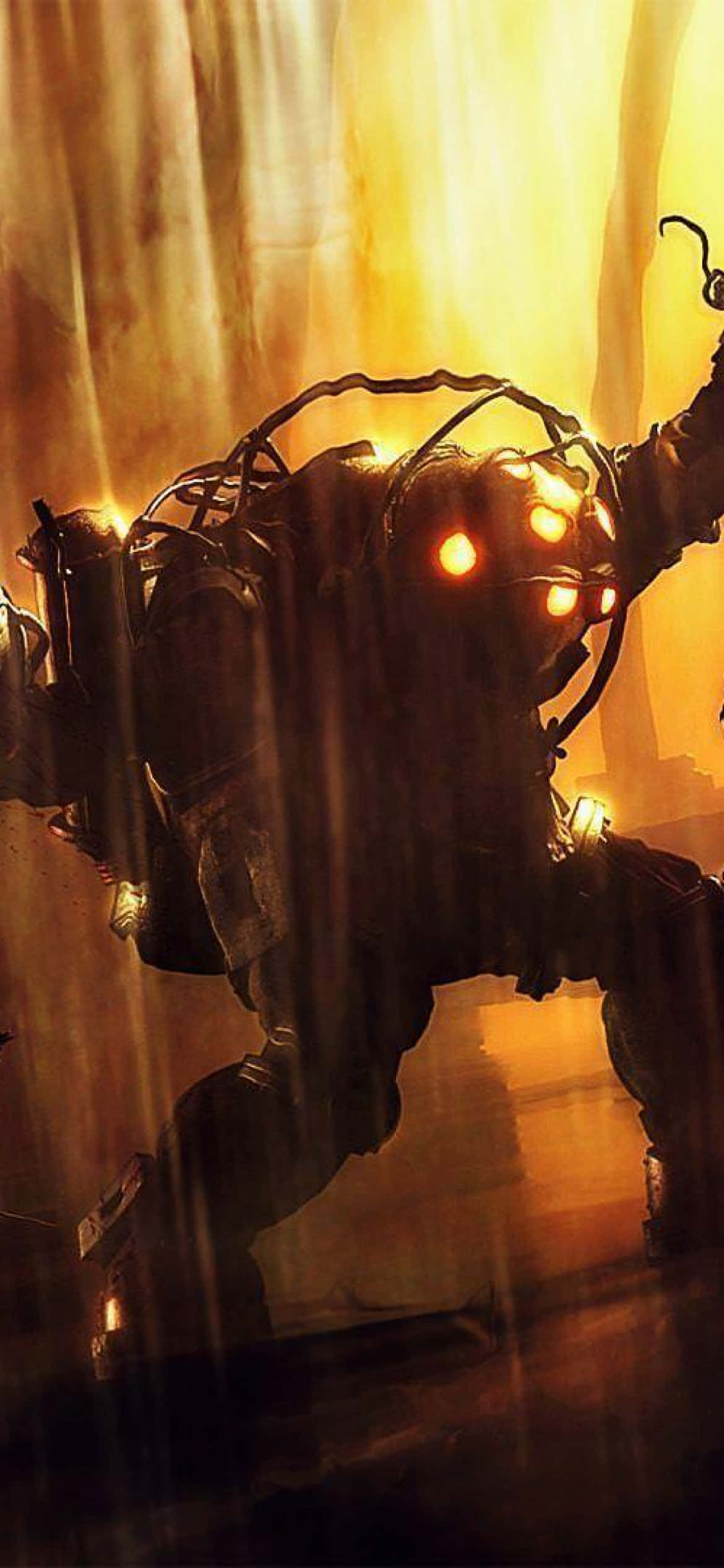 4K iPhone, Bioshock, armored robot, Full HD Phone Wallpaper