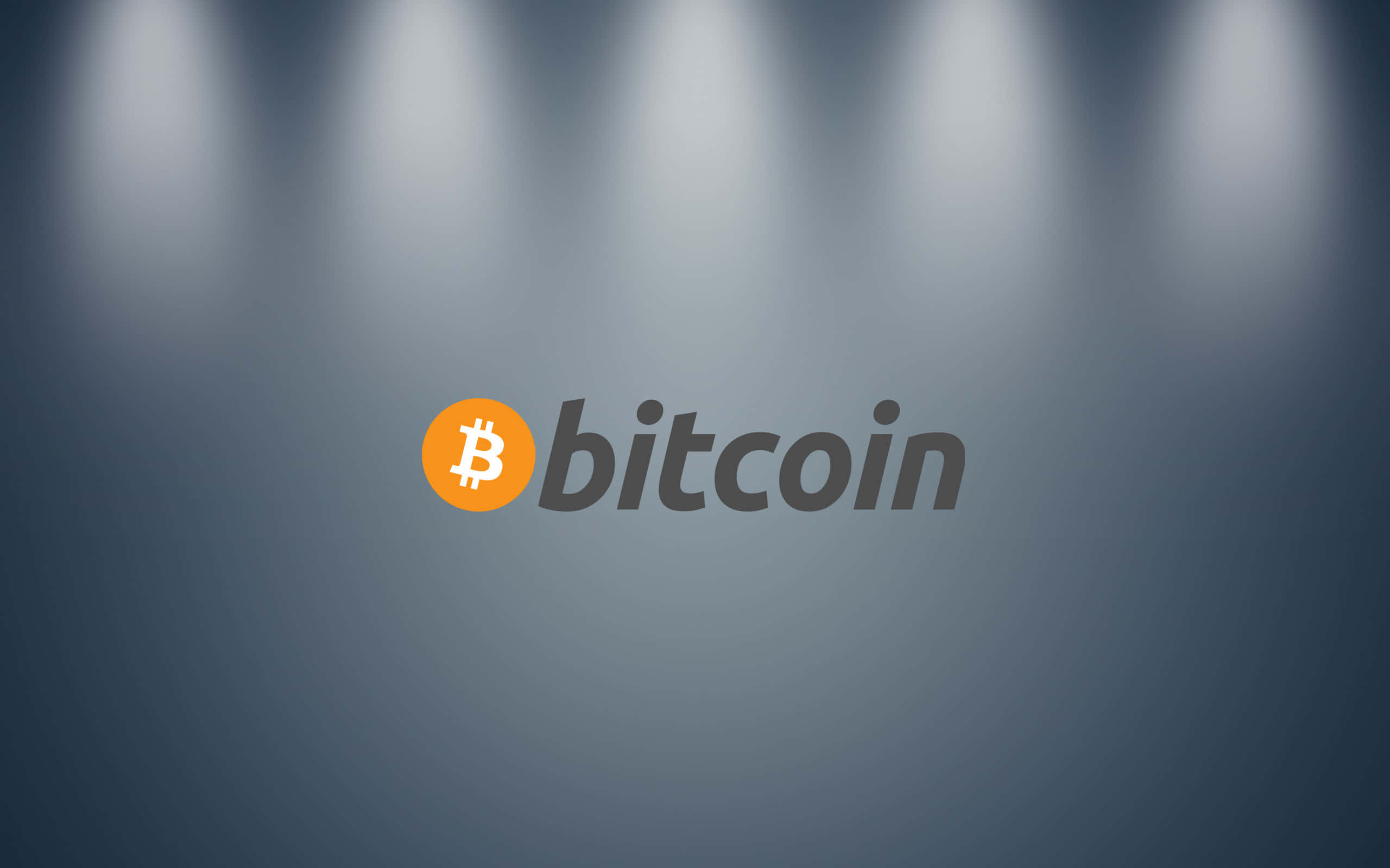 4K Bitcoin, Bitcoin logo, spotlights, 2K Desktop Wallpaper
