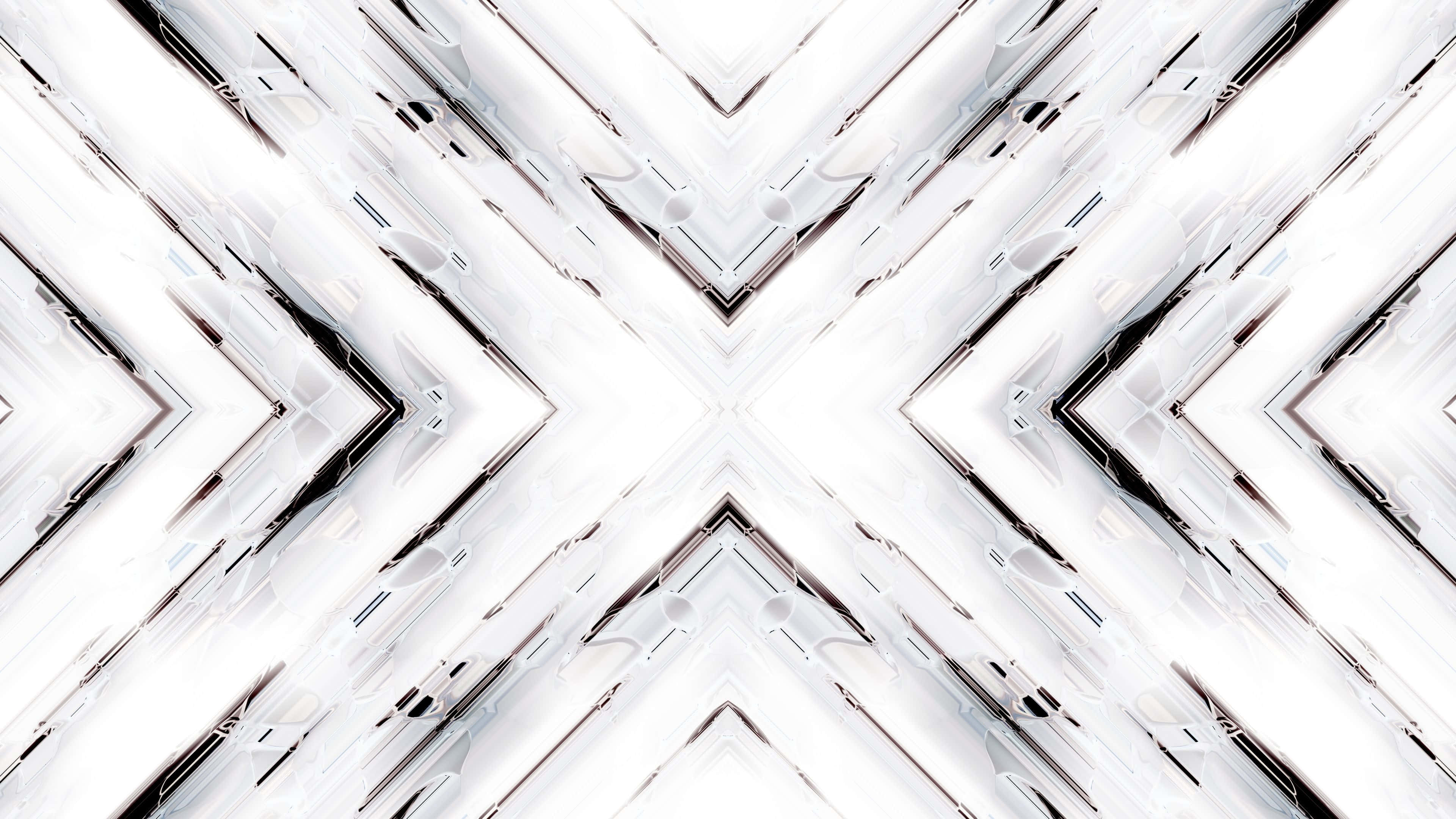 abstract symmetry, 4K, black and white, 4K Desktop Wallpaper