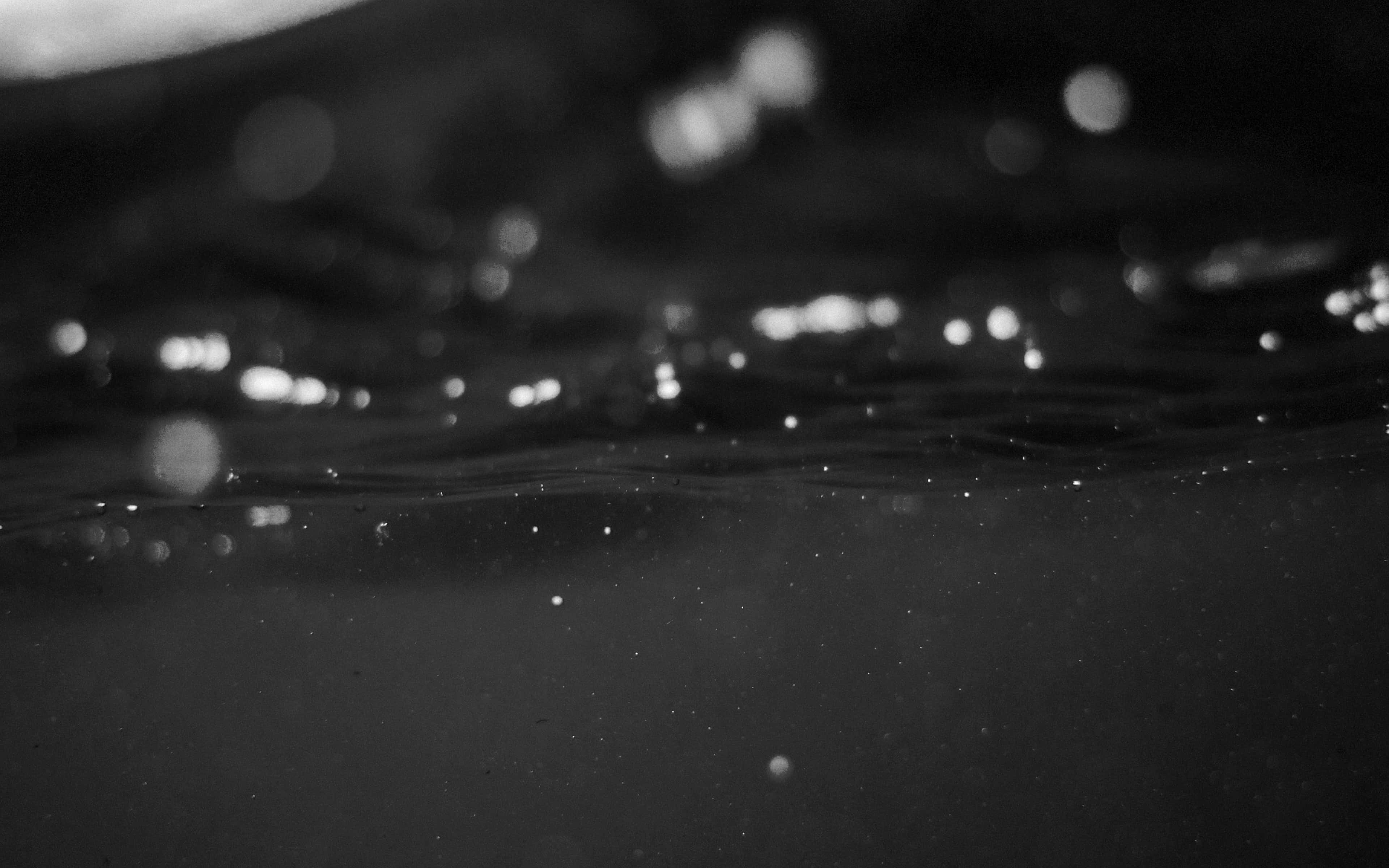 monochrome, water's surface, shimmering light reflections, 4K Desktop Wallpaper