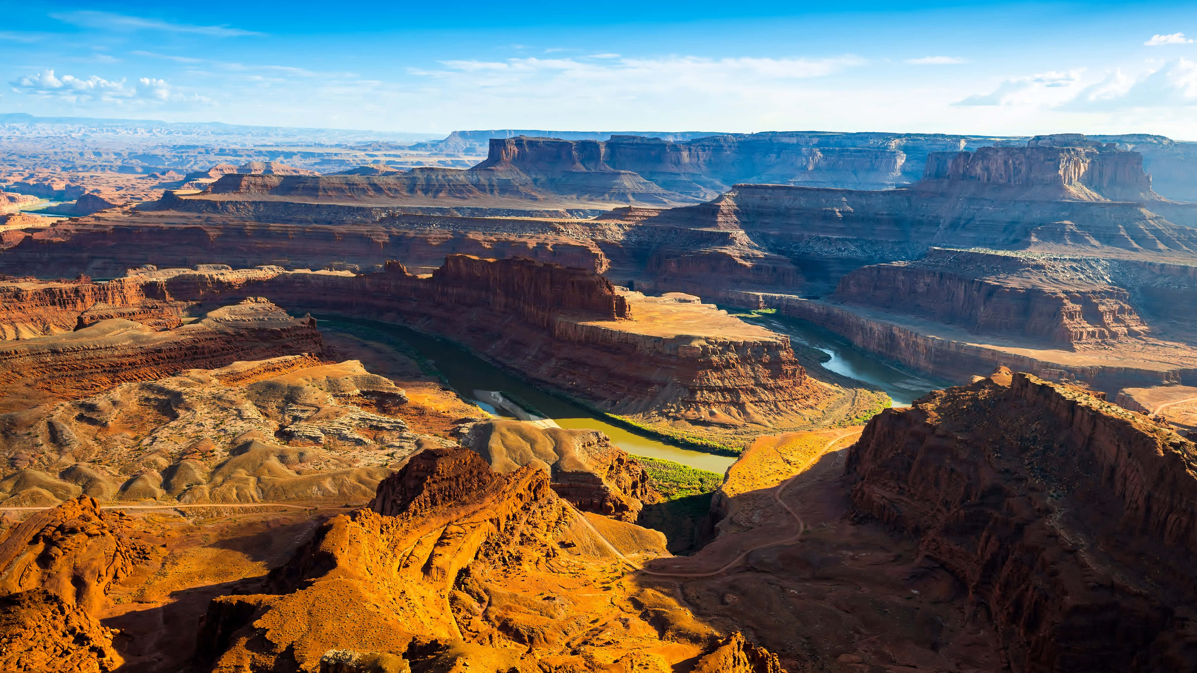 breathtaking canyon view, 4K, winding river, 4K Desktop Wallpaper