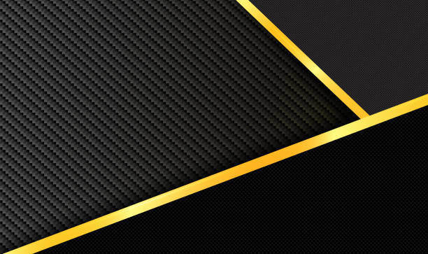 Black Gold Carbon Fiber, 4K Resolution, black carbon fiber texture, SD Desktop Wallpaper