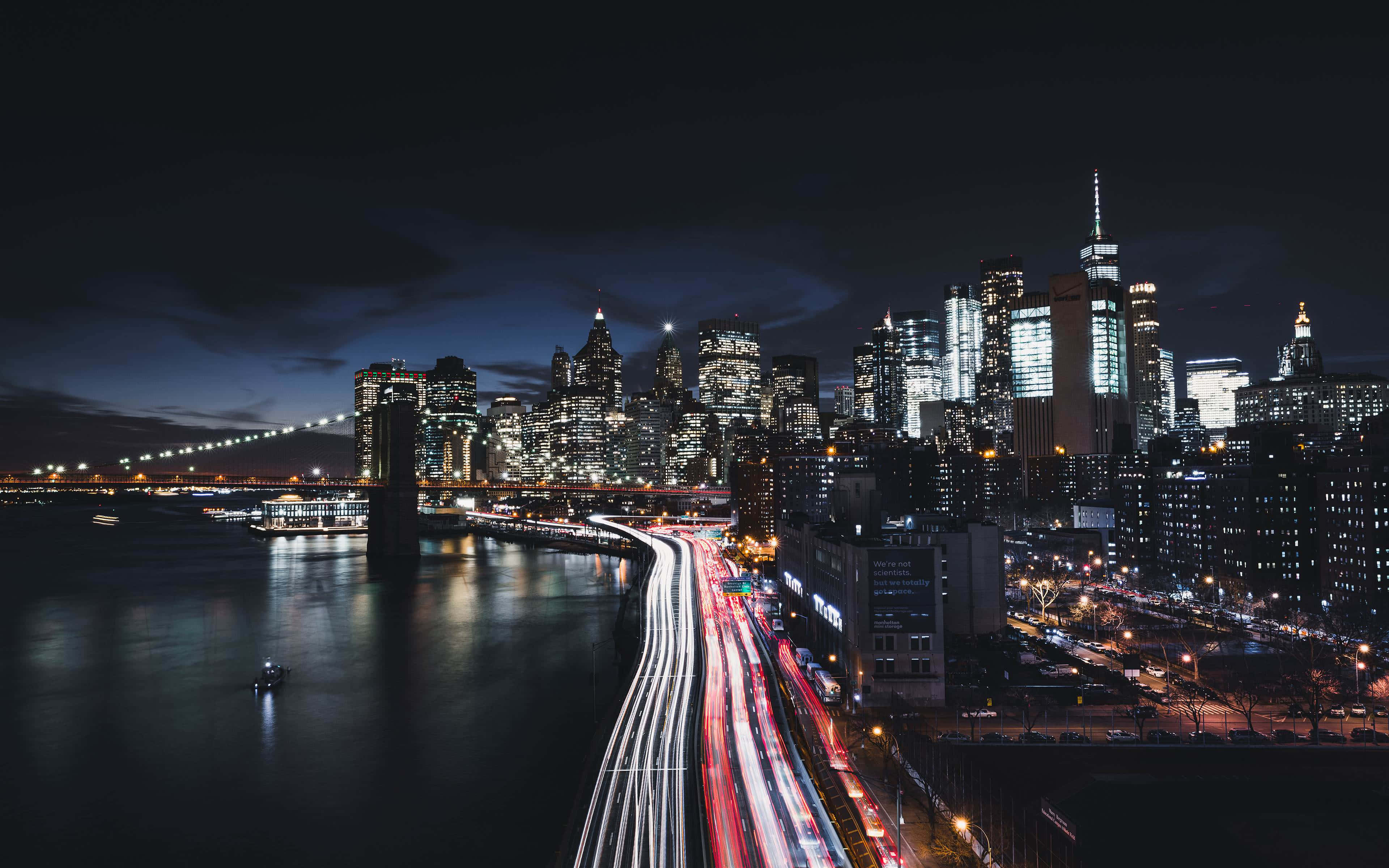 metropolitan cityscape, twilight, glowing skyscrapers, 4K Desktop Wallpaper
