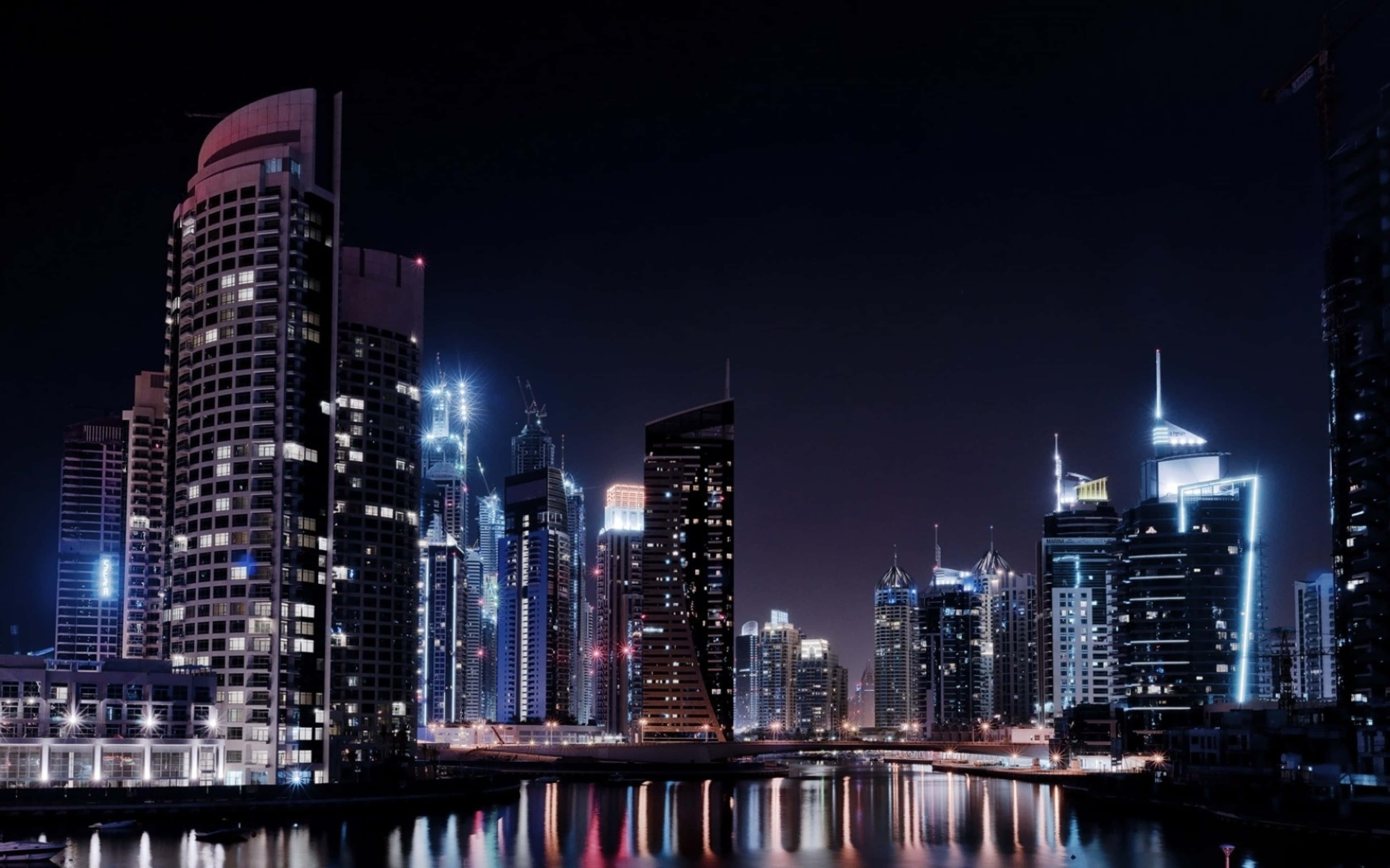4K Cityscape, evening, towering skyscrapers, 4K Desktop Wallpaper