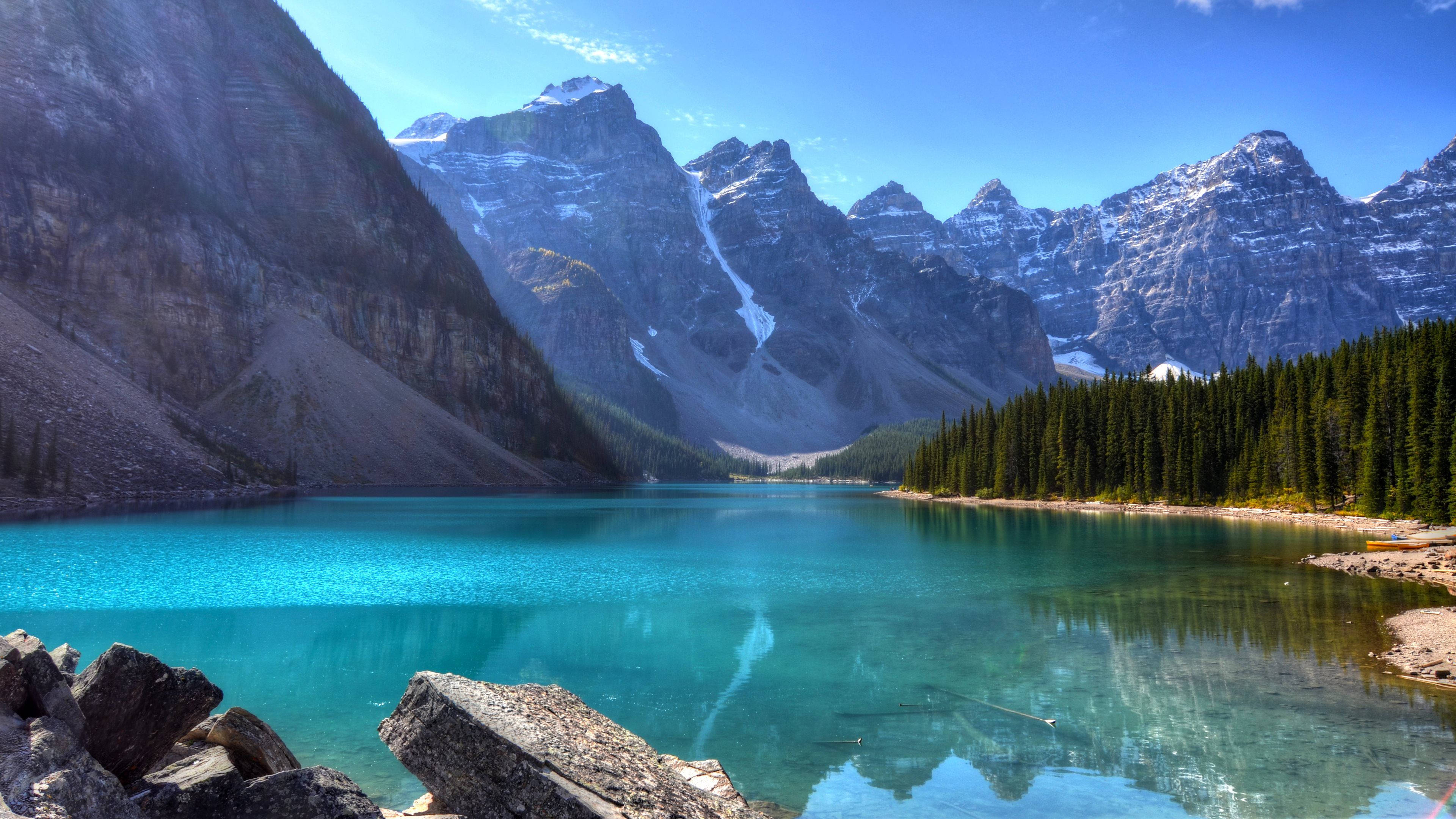 4K Computer, pristine blue lake, turquoise lake, 4K Desktop Wallpaper