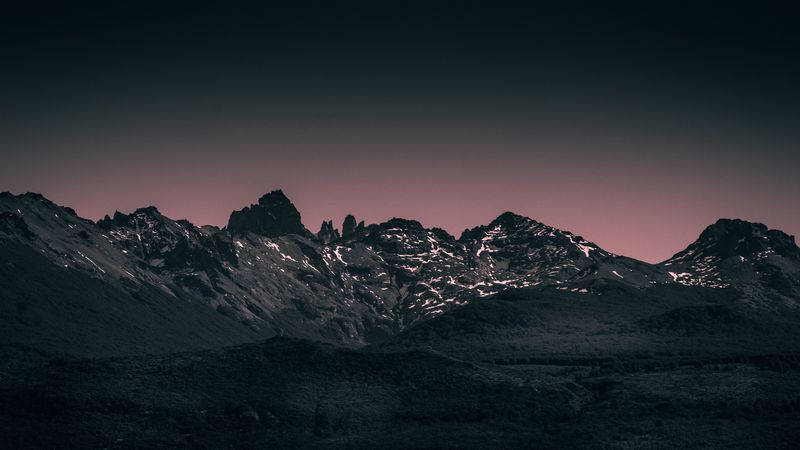 4K, flat photo, dark high majestic mountain, SD Desktop Wallpaper