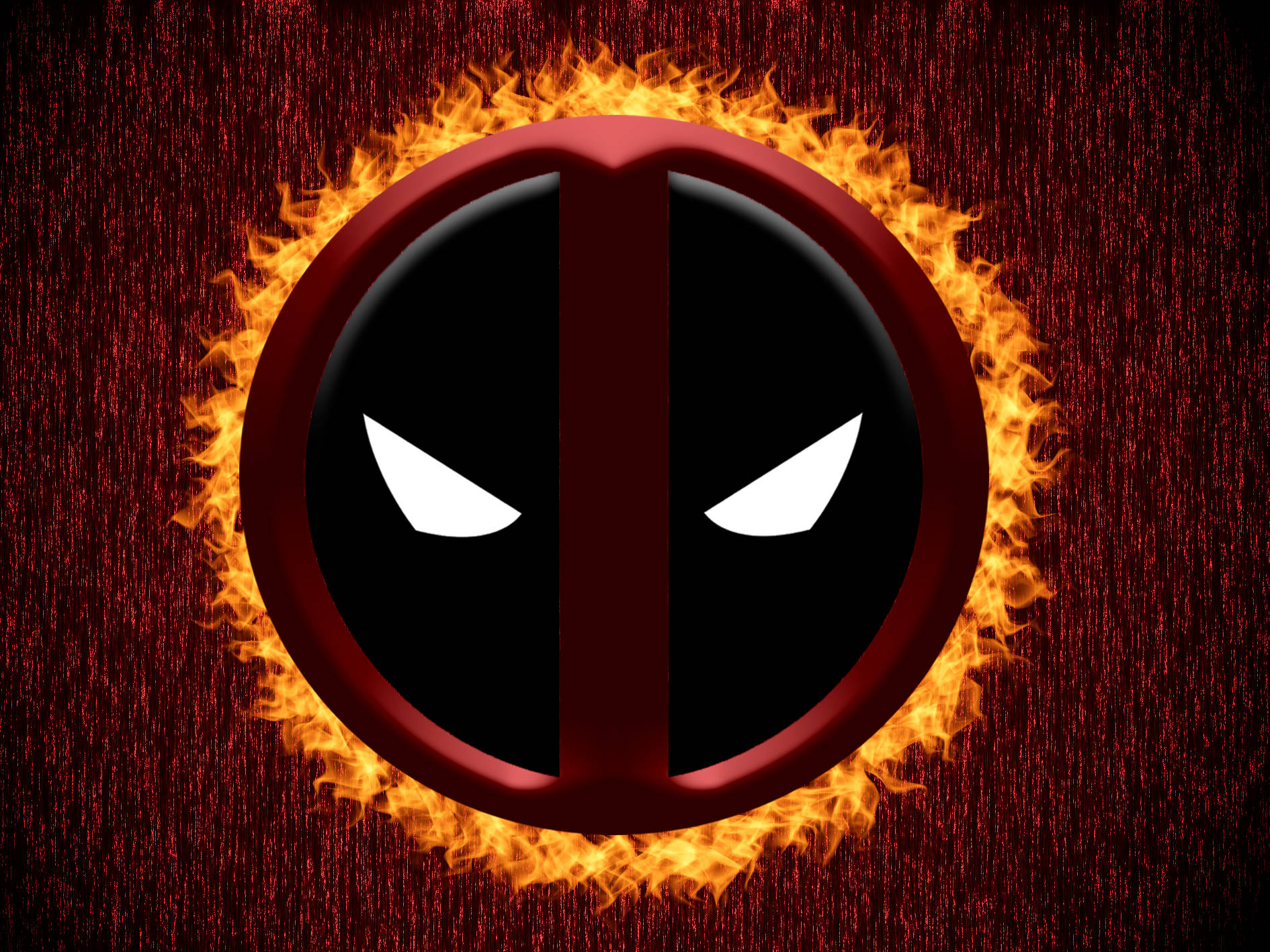 4K Deadpool, Deadpool logo, roaring flames, HD Desktop Wallpaper