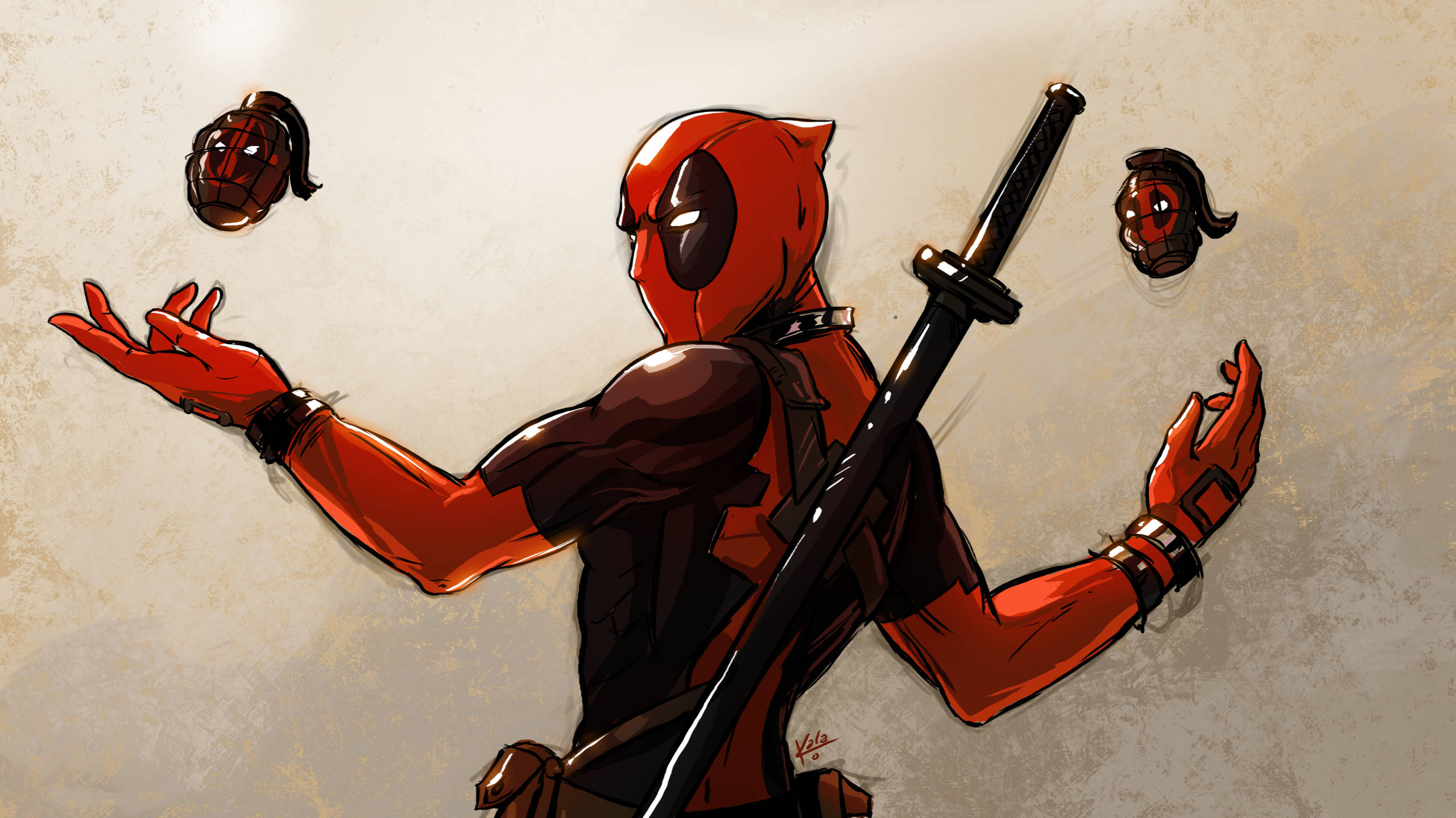 4K Deadpool, Deadpool, red suit, 2K Desktop Wallpaper