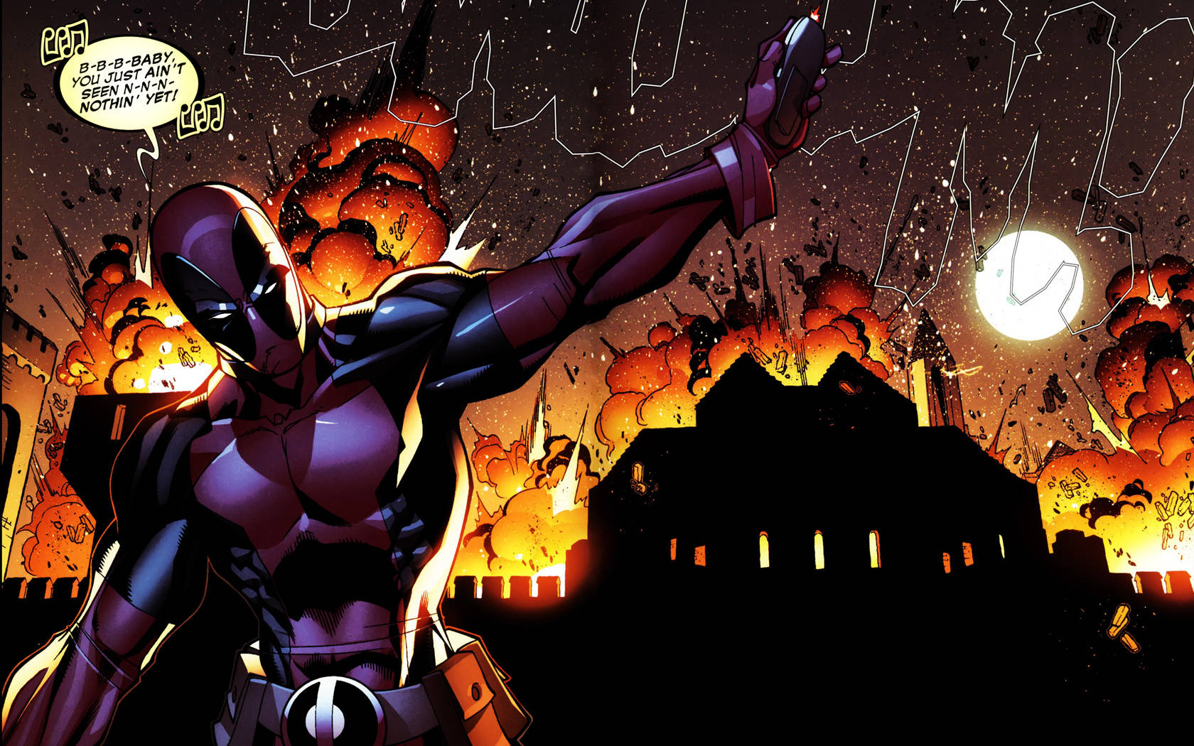 4K Deadpool, Deadpool, fire, HD Desktop Wallpaper