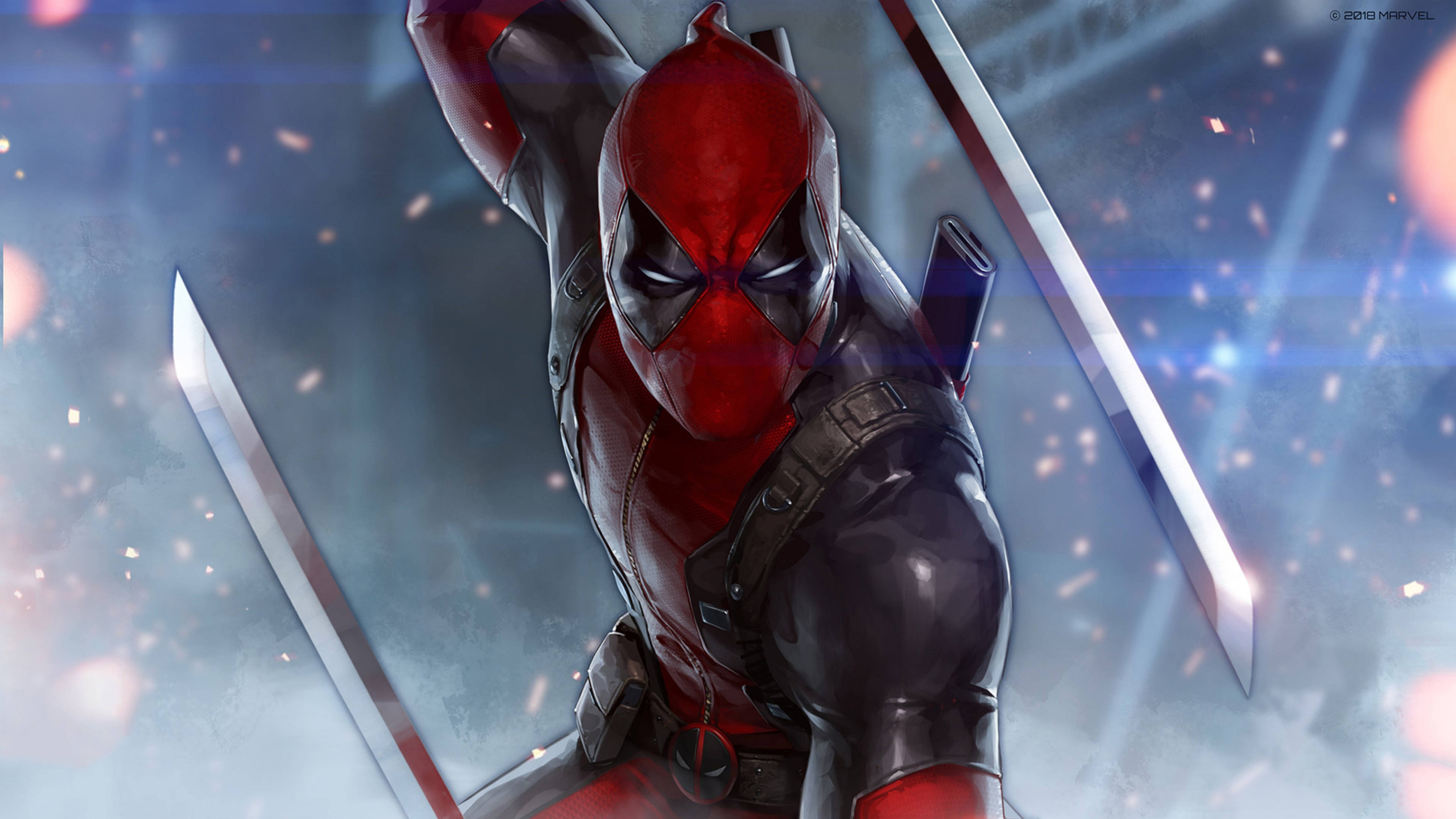 4K Deadpool, Deadpool, red and black suit, 4K Desktop Wallpaper