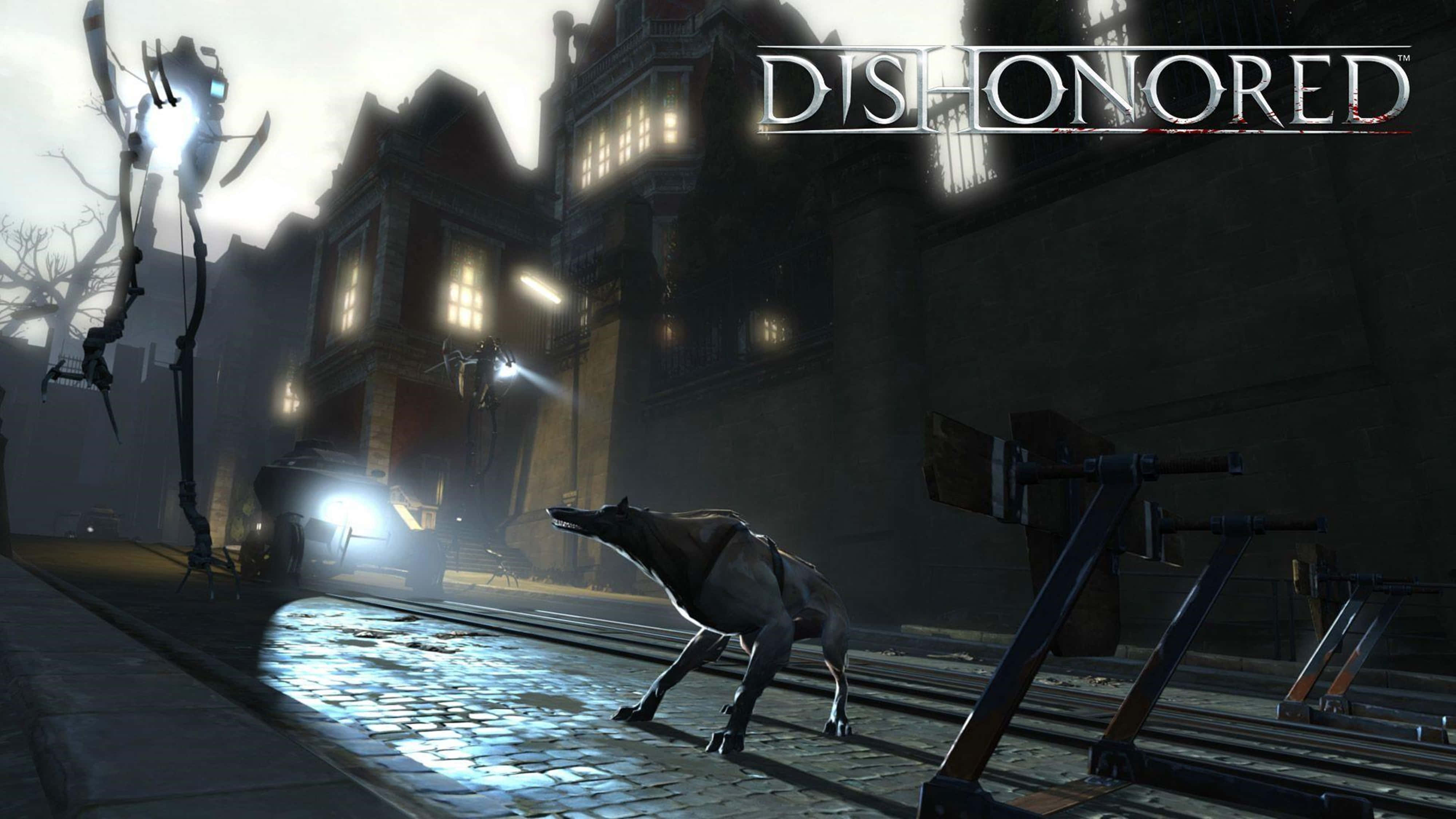 Dishonored, cobblestone street, gothic city, 4K Desktop Wallpaper