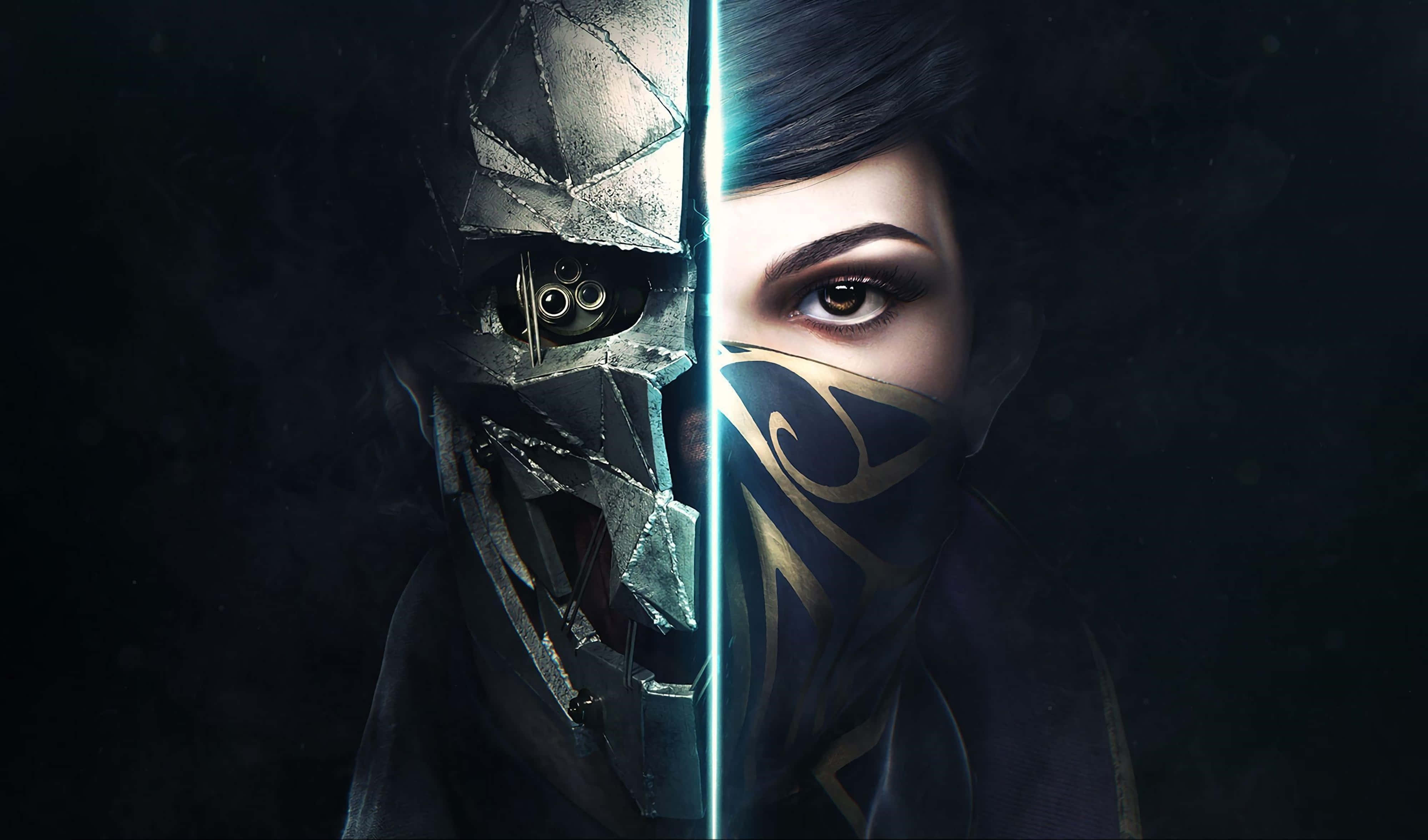 4K Dishonored, masked warrior, masked woman, 4K Desktop Wallpaper