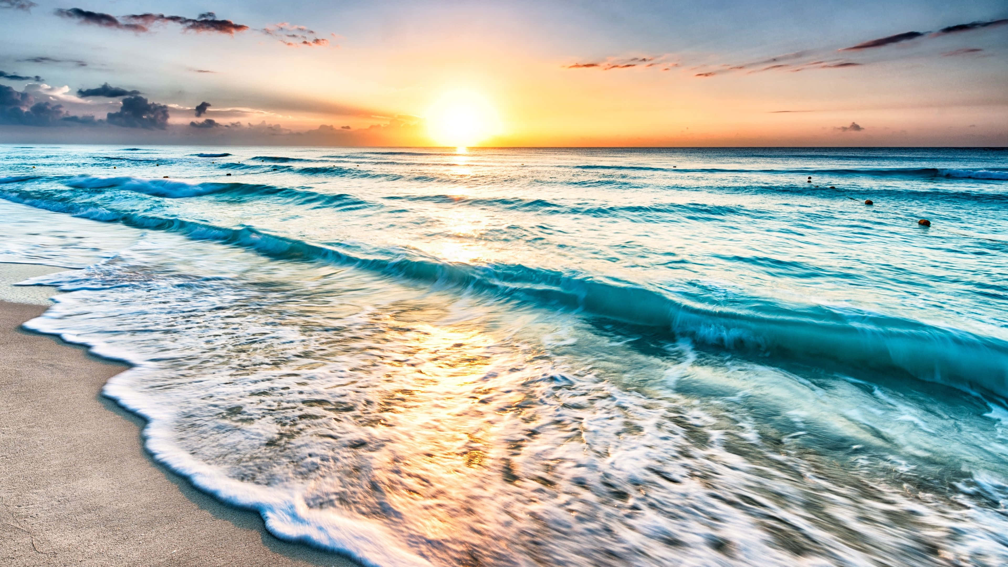 4K Display, 3840 x 2160, Golden sunset, 4K Desktop Wallpaper