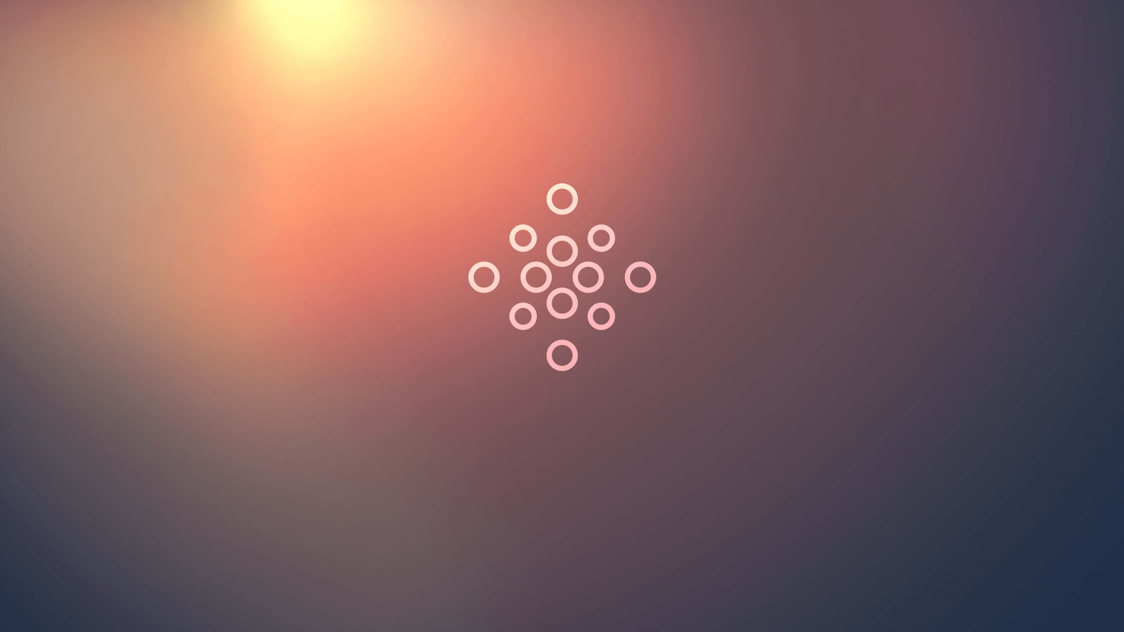 4K Display, glowing white circles, diamond shape, 4K Desktop Wallpaper