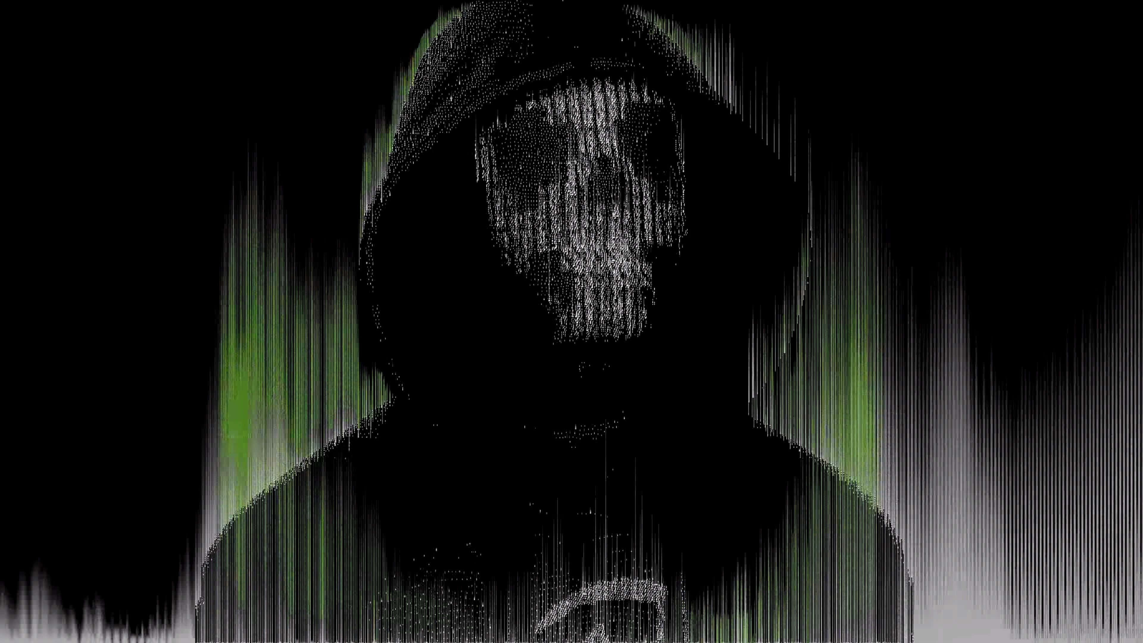 4K Display, 3840 x 2160, glitching digital silhouette, 4K Desktop Wallpaper