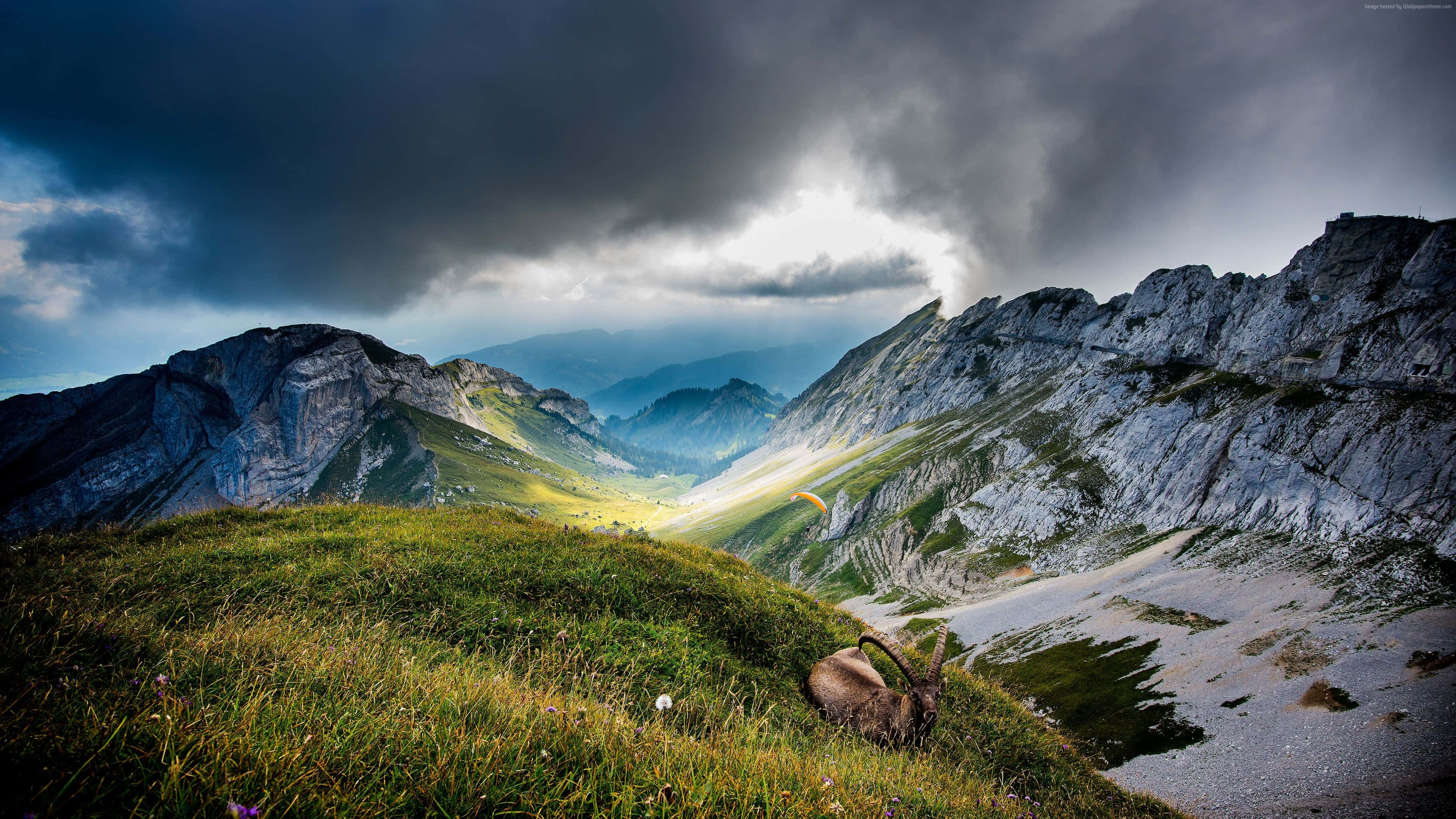 4K Display, 3840 x 2160, mountain landscape, 4K Desktop Wallpaper
