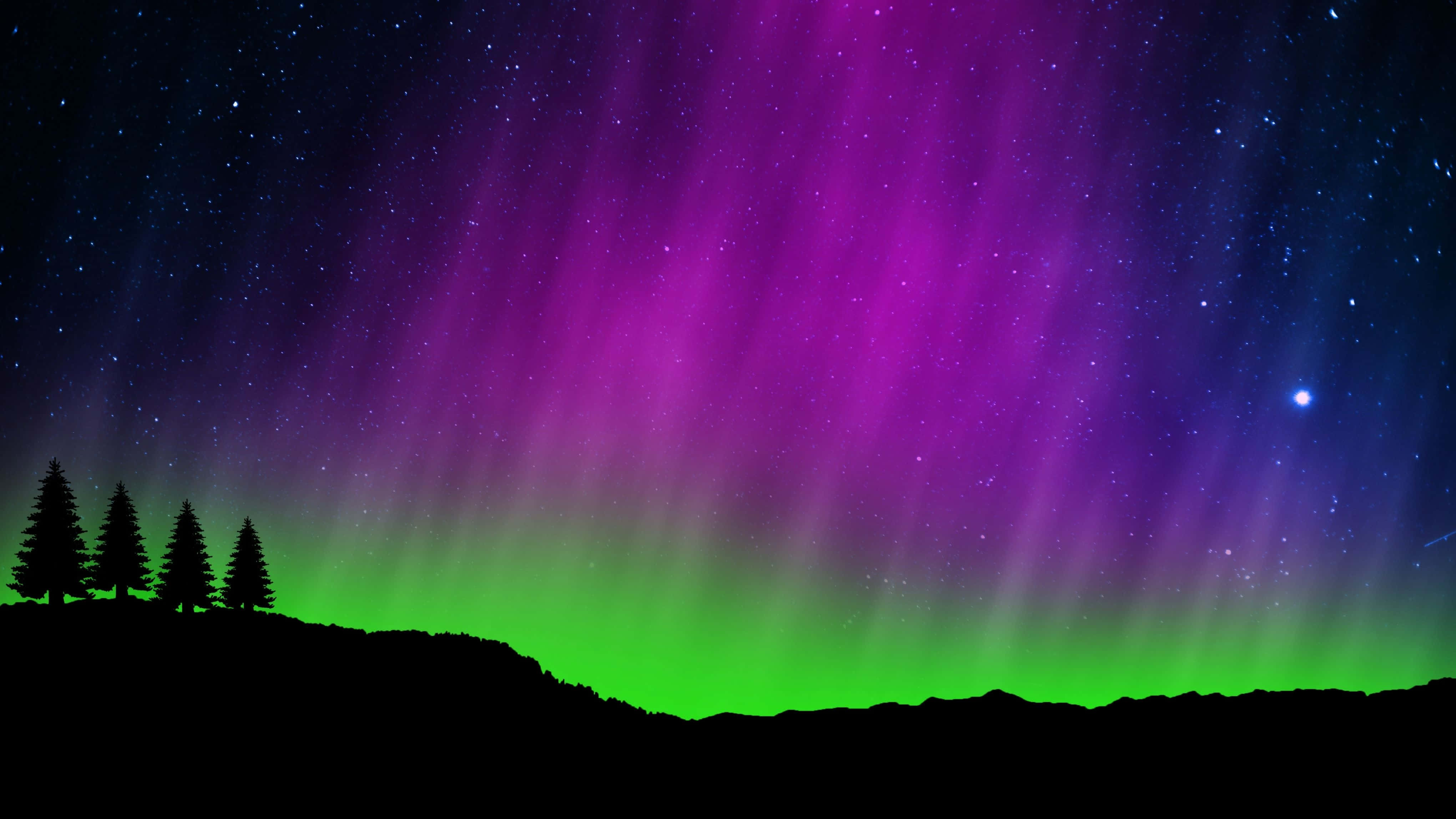 4K Monitor, purple, green, 4K Desktop Wallpaper