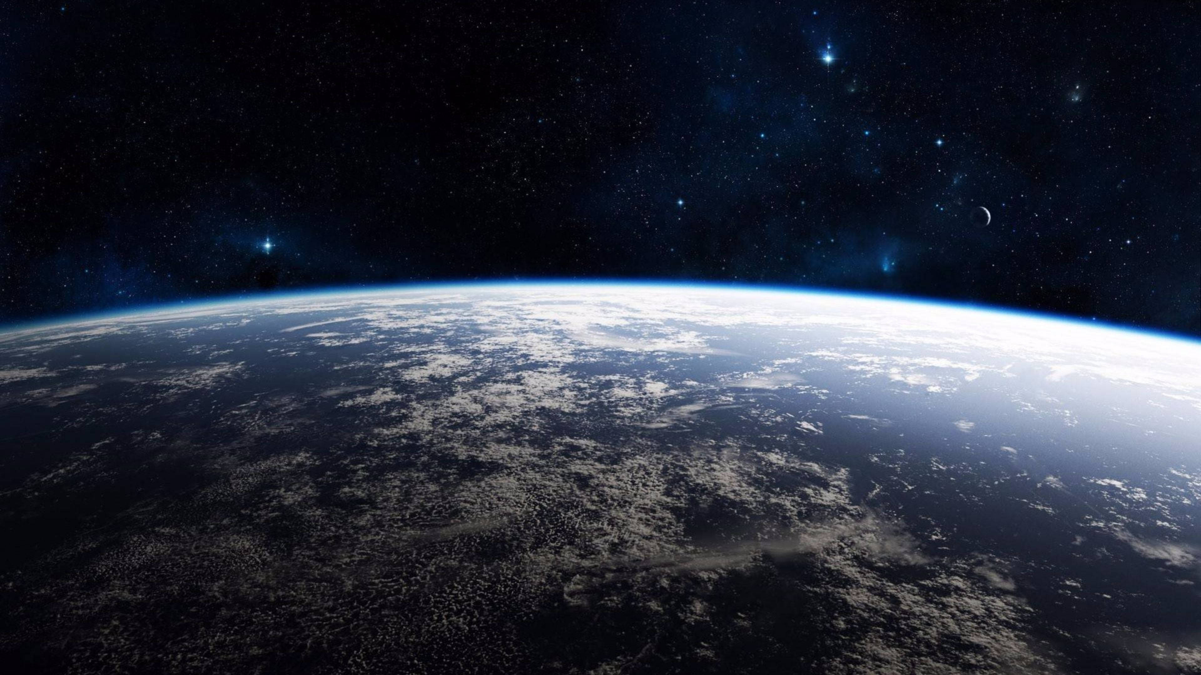 4K Earth, outer space, swirling clouds, 4K Desktop Wallpaper