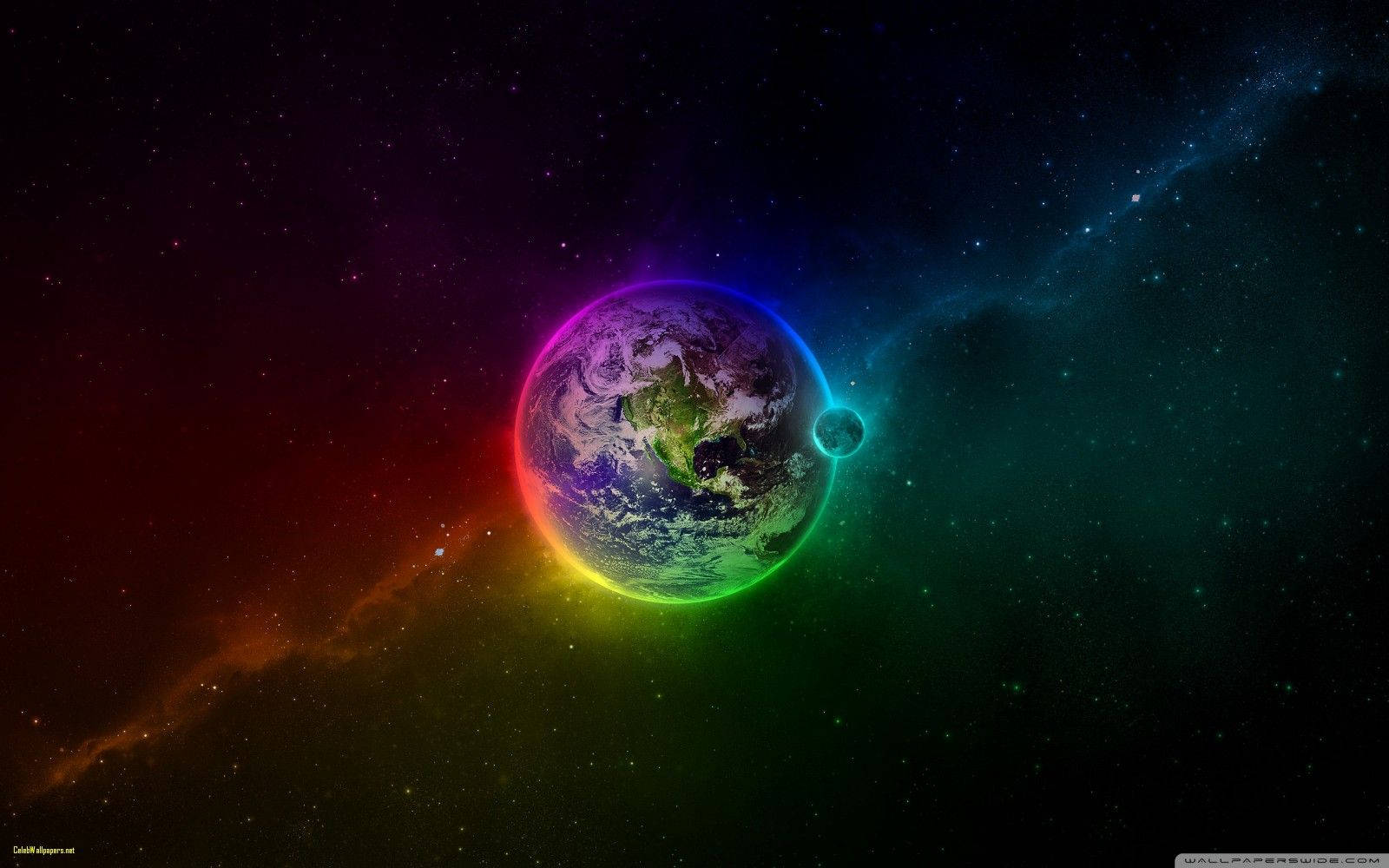 4K Earth, rainbow aura, Earth, HD Desktop Wallpaper