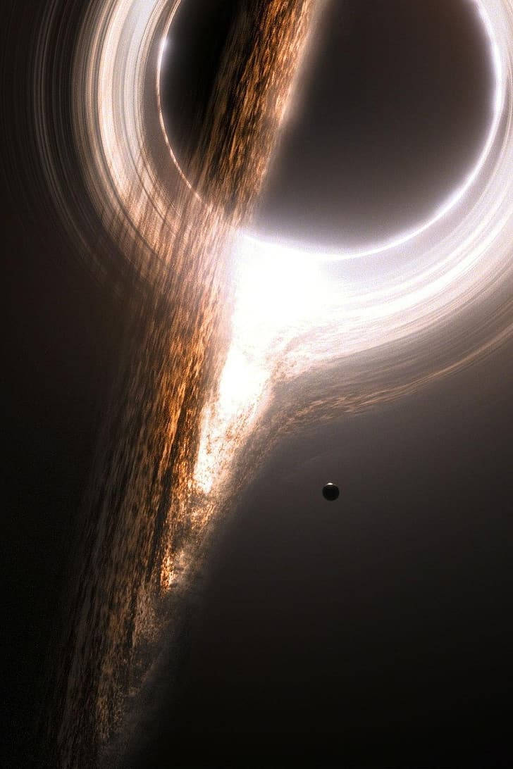 4K, black hole, glowing accretion disk, SD Phone Wallpaper
