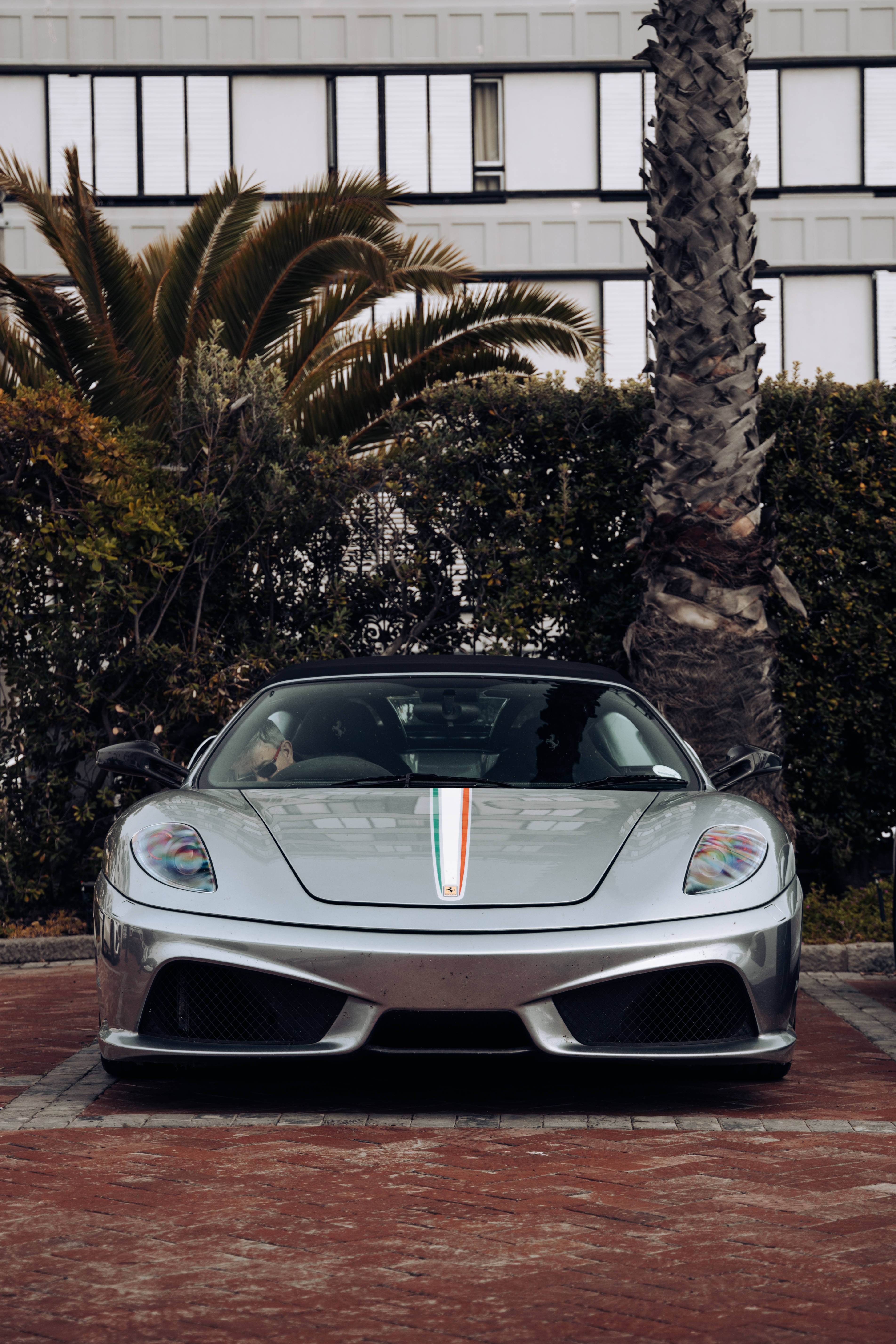 Ferrari, 430 Scuderia, silver, 5K Phone Wallpaper