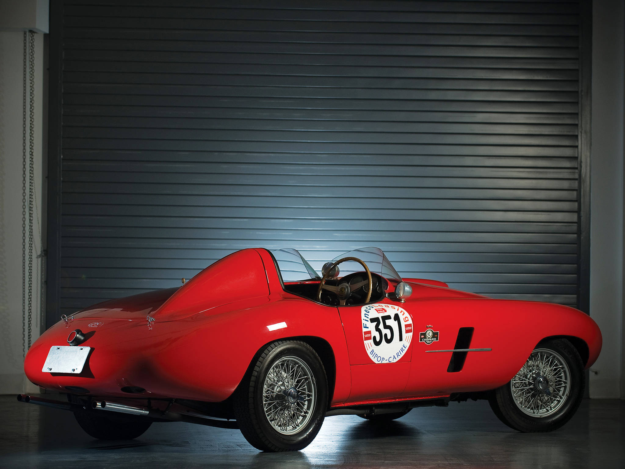 Ferrari 166, red, number 351, Full HD Desktop Wallpaper