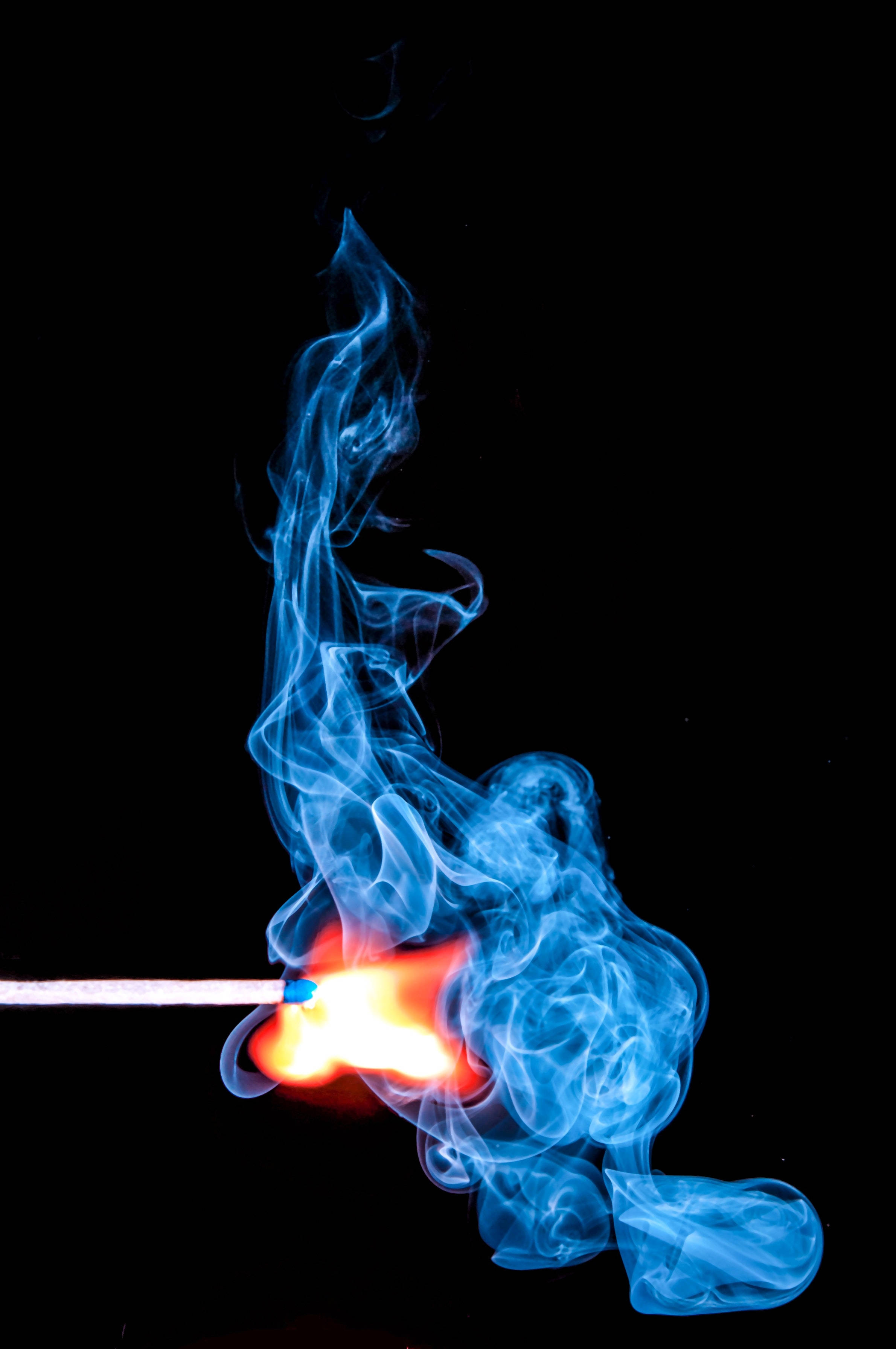 4K Fire, lit match, vibrant orange flame, 2K Phone Wallpaper