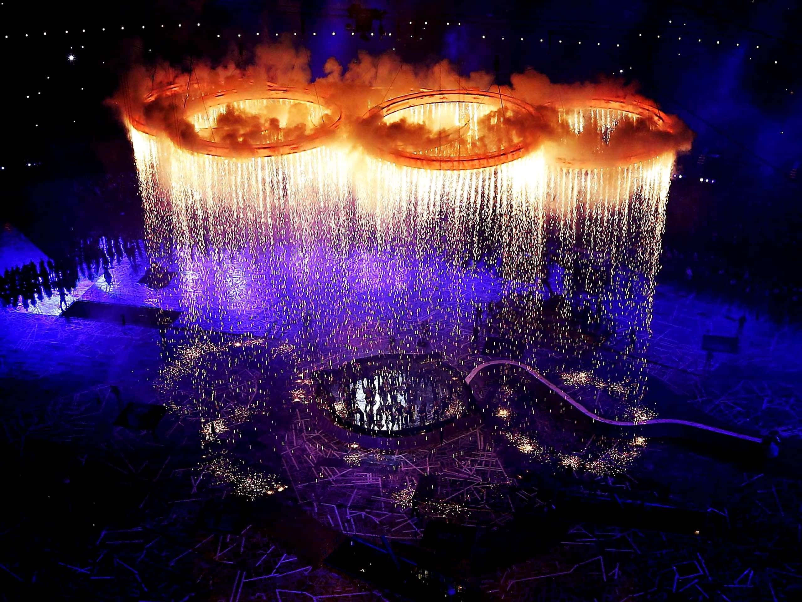 4K Ultra HD, gaming fire effects, glowing rings, 2K Desktop Wallpaper