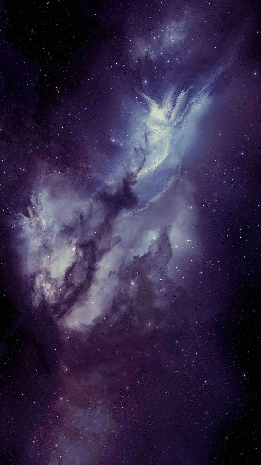 4K, phone background, white stars galaxy, Full HD Phone Wallpaper