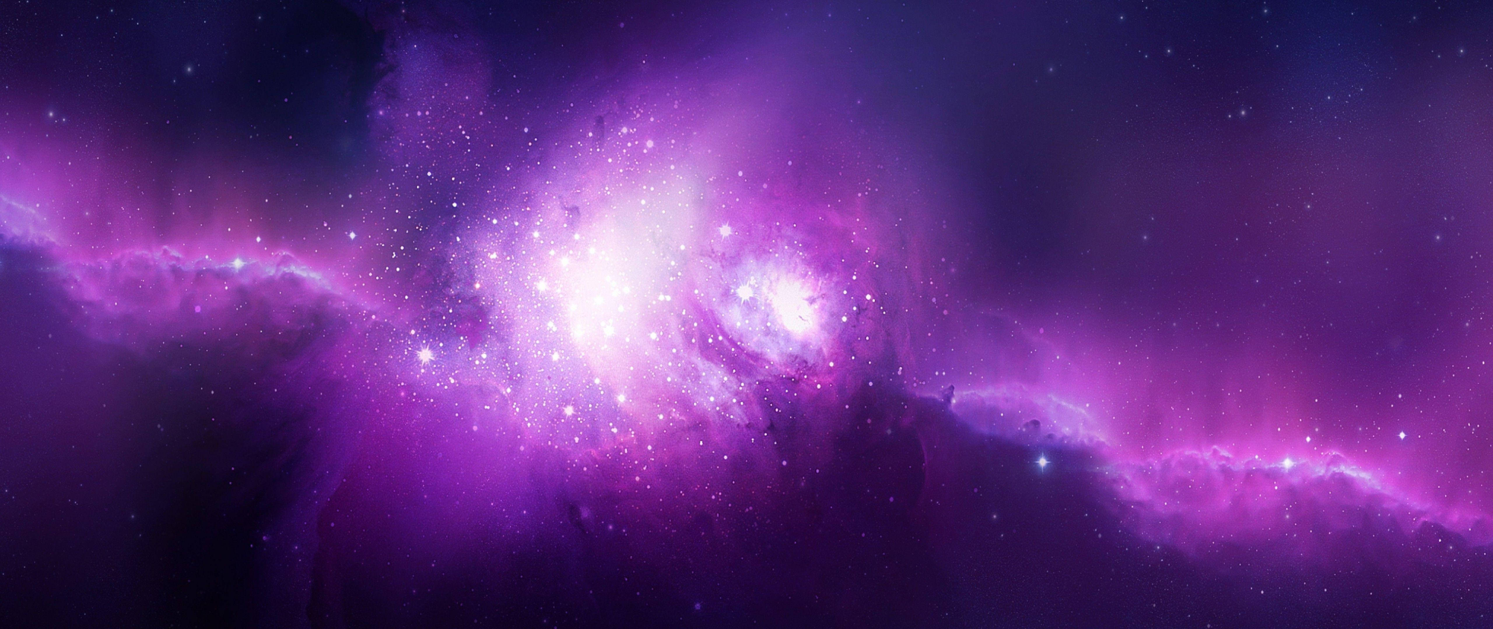 purple galaxy, 4K, ultra widescreen, 5K Desktop Wallpaper