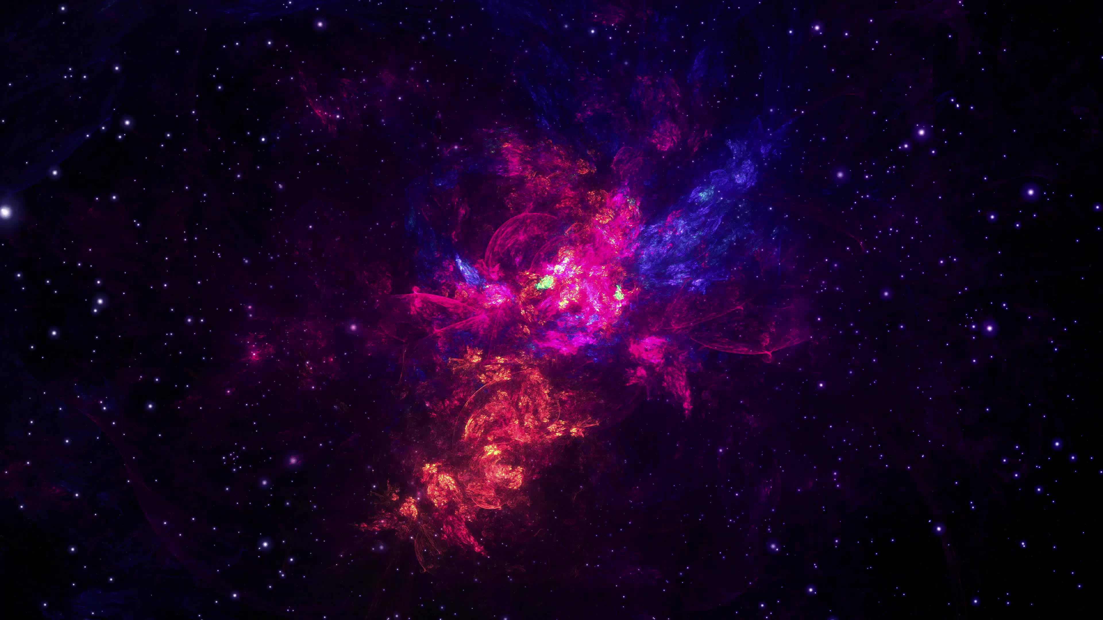 4K Moving Abstract Universe Desktop, cosmic nebula, vibrant magenta, 4K Desktop Wallpaper