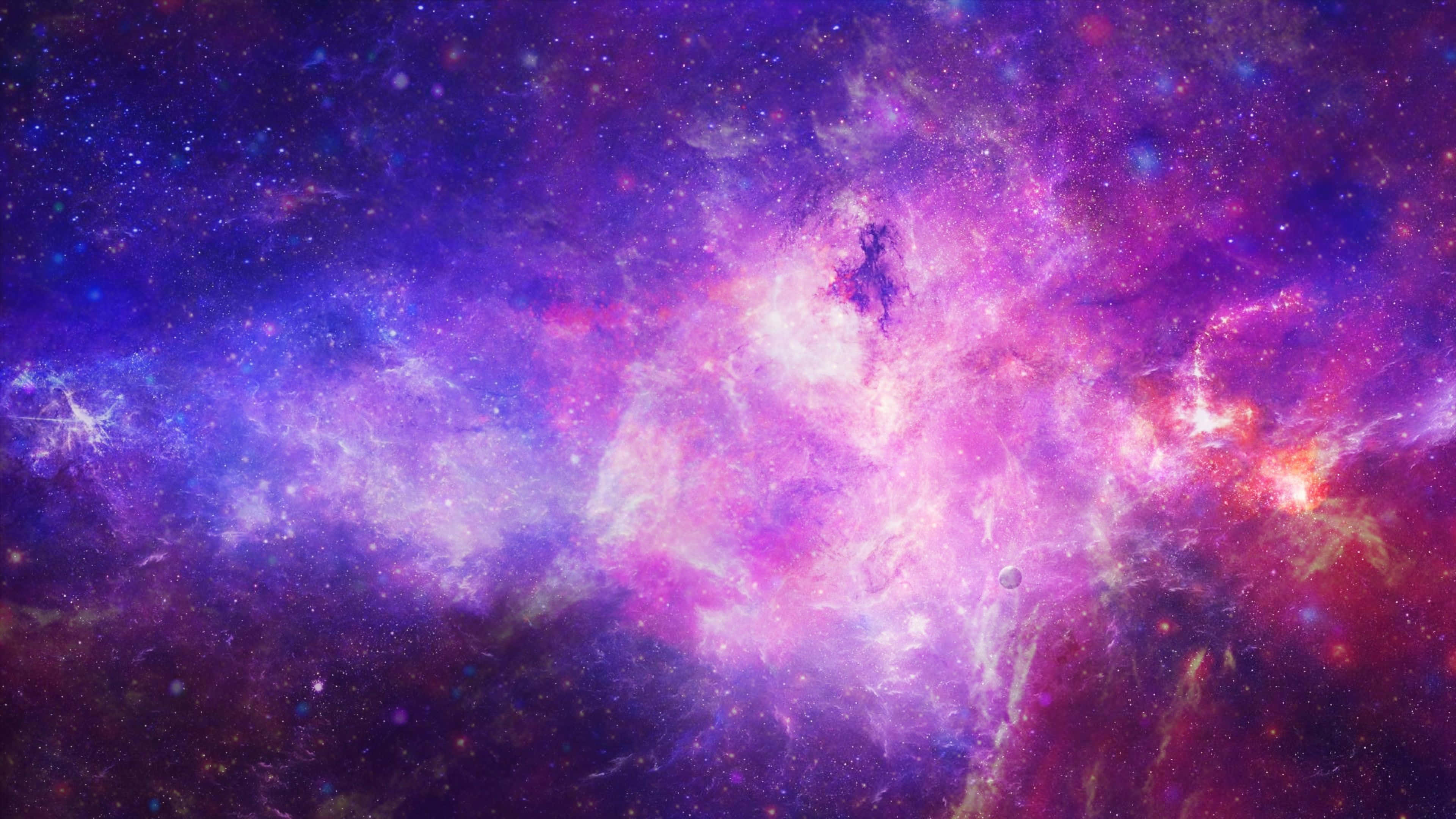 4K Galaxy, cosmic nebula, purple pink and blue hues, 4K Desktop Wallpaper