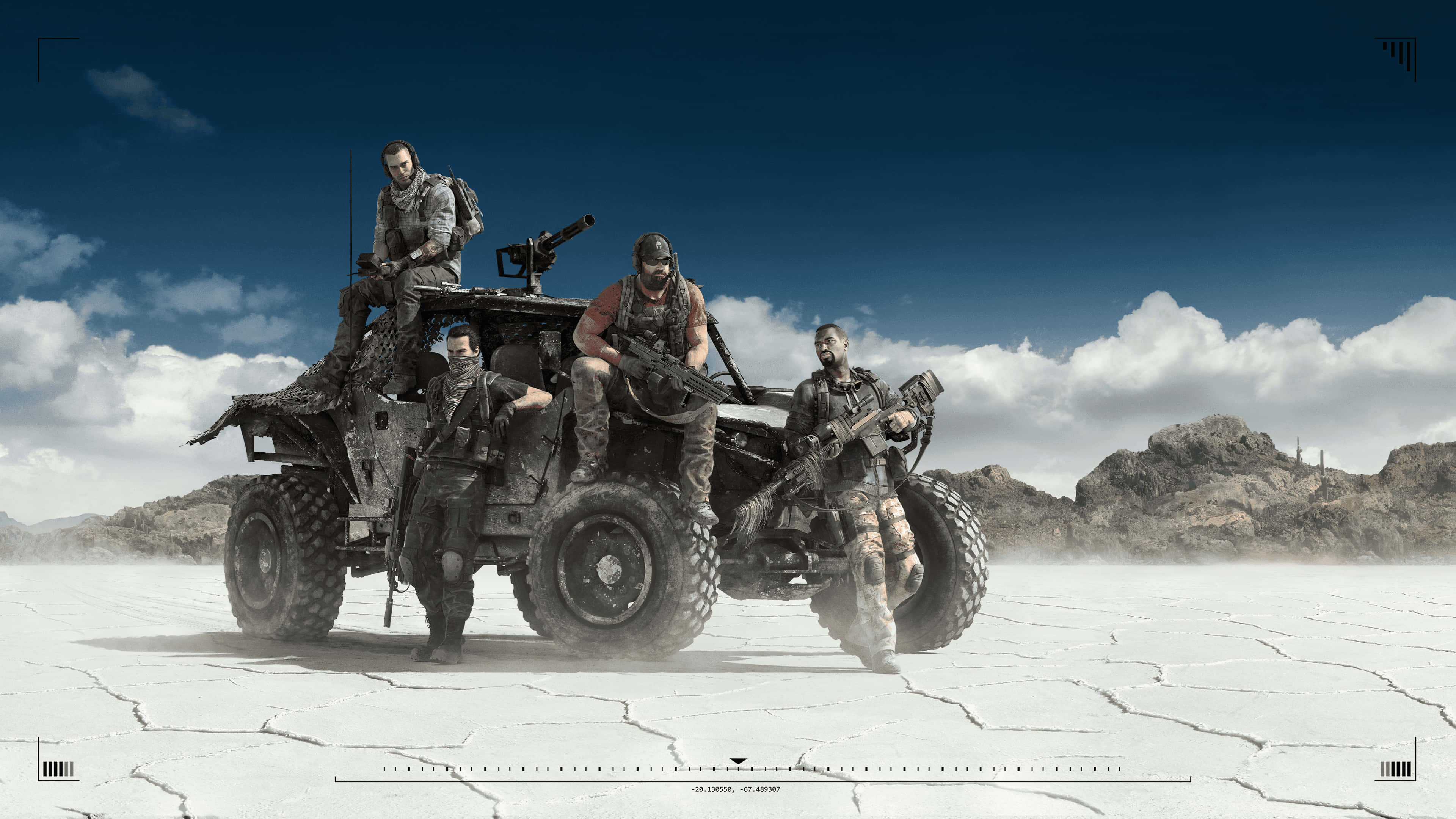 4K Ghost Recon, soldiers, rugged military vehicle, 4K Desktop Wallpaper