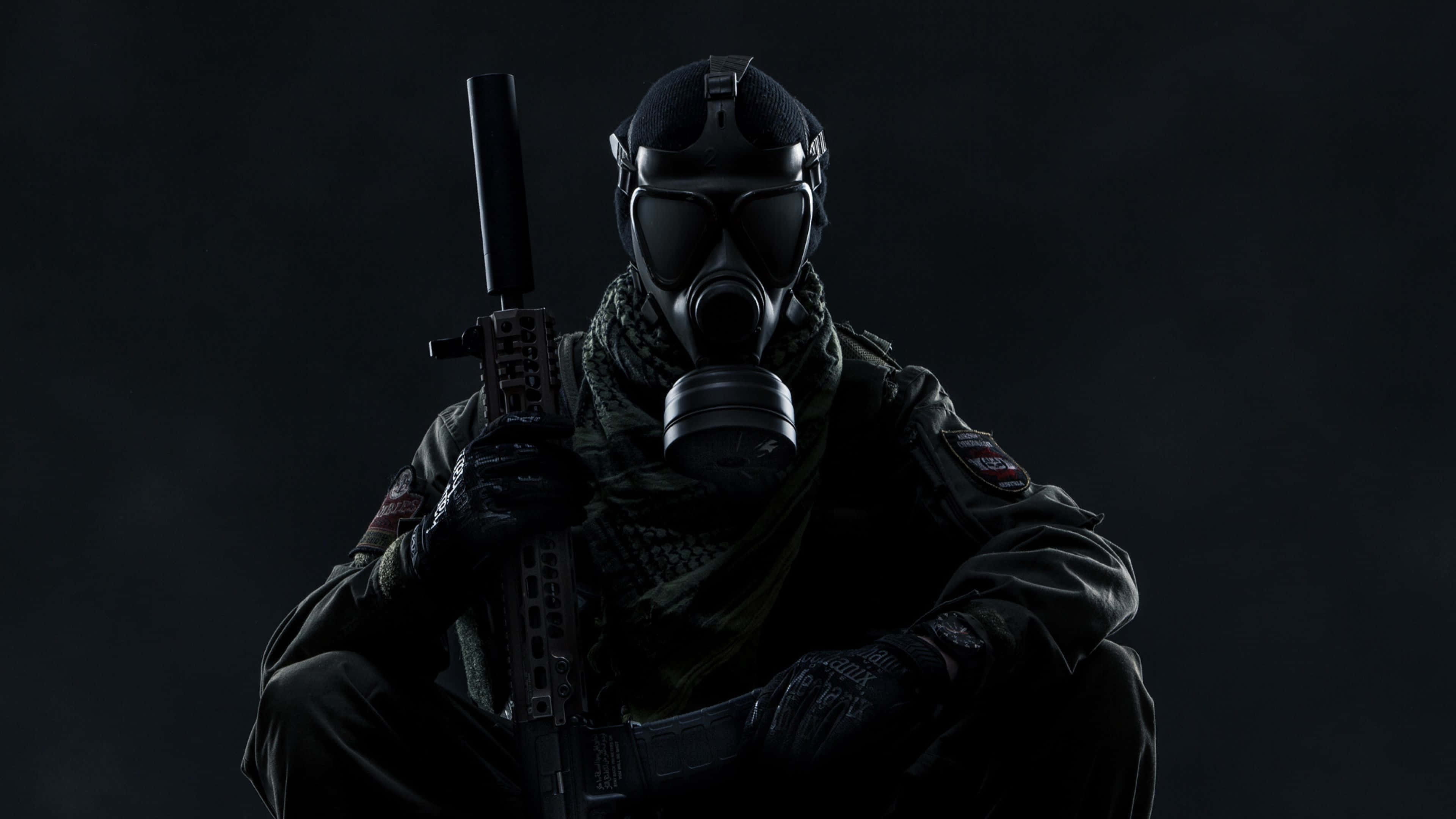 4K Ghost Recon, gas mask, tactical gear, 4K Desktop Wallpaper
